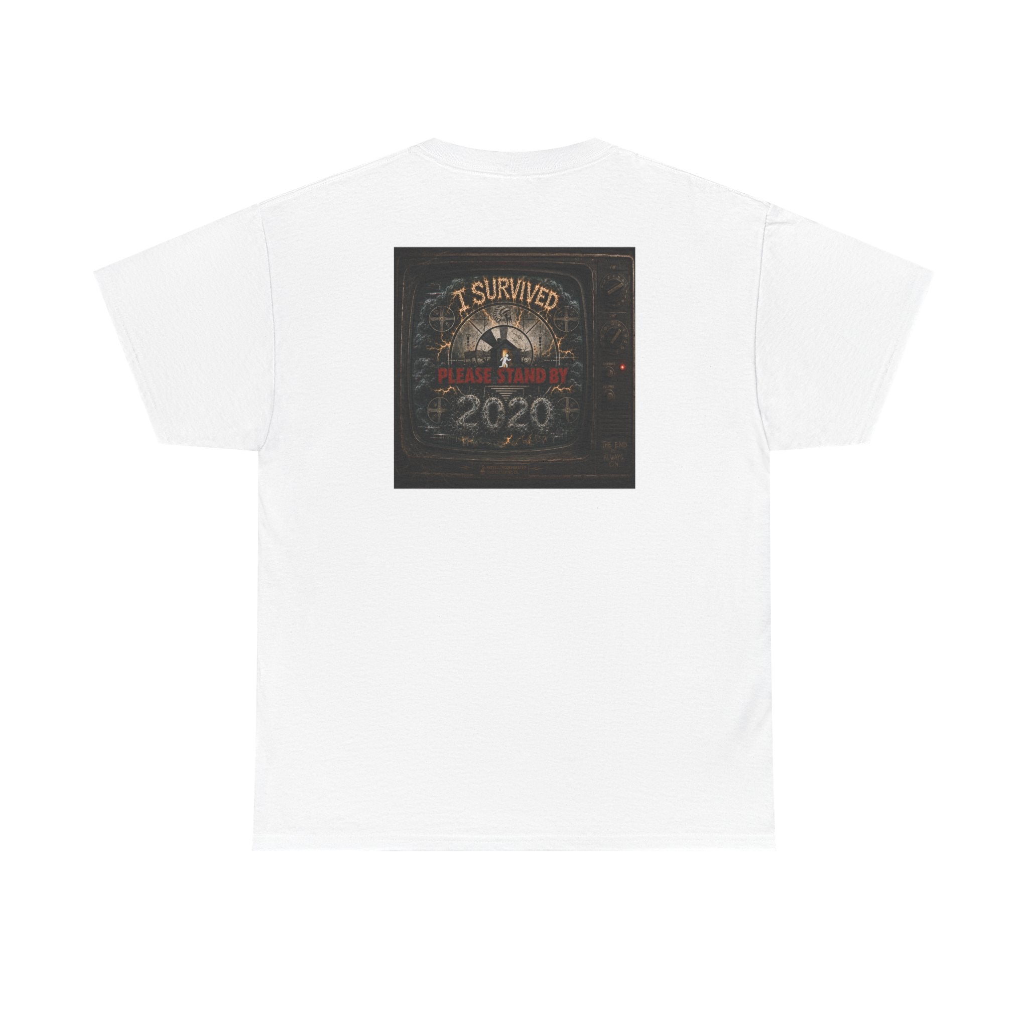 I Survived 2020 — "Please Stand By" Test Pattern Tee Summer Premier Unisex Heavy Cotton Tee