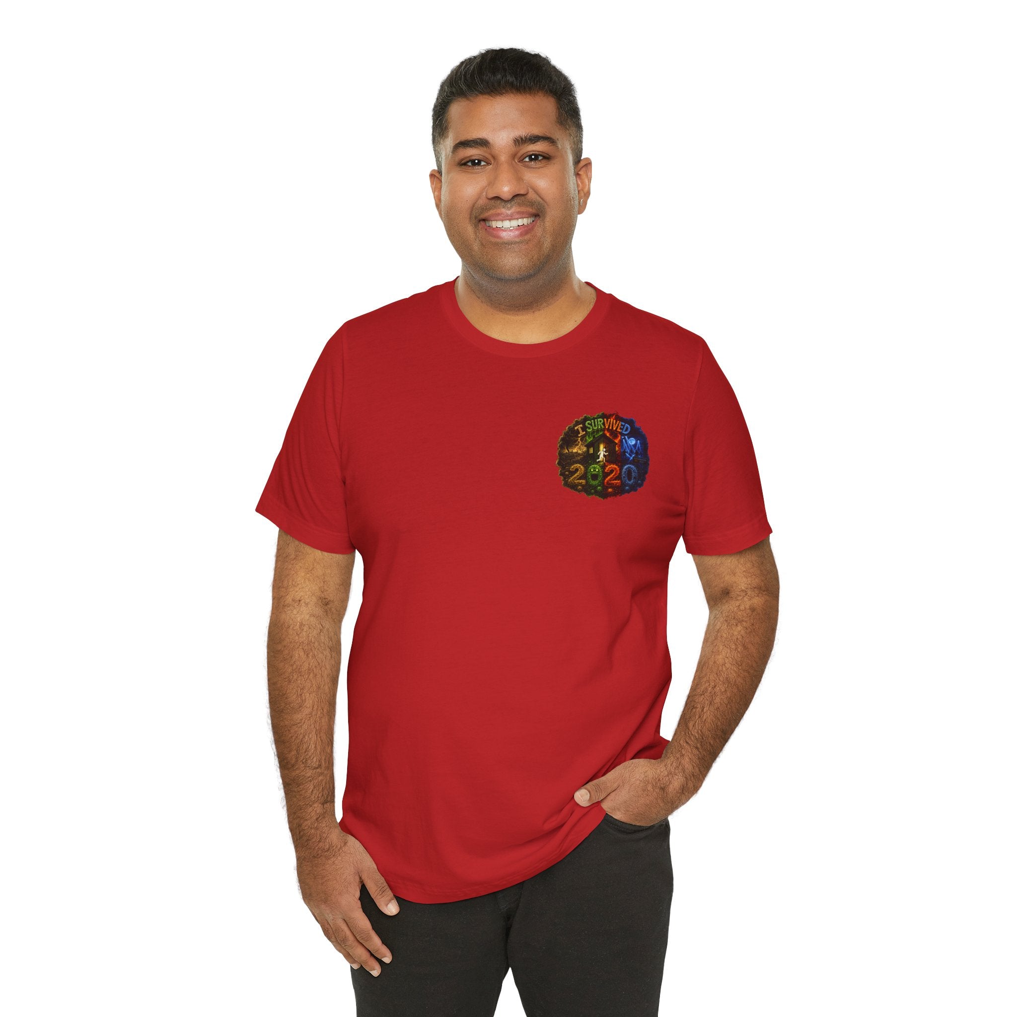 I Survived 2020 — "No Signal" Test Pattern Tee Alien Broadcast Finale Summer Premiere Unisex Jersey Short Sleeve Tee