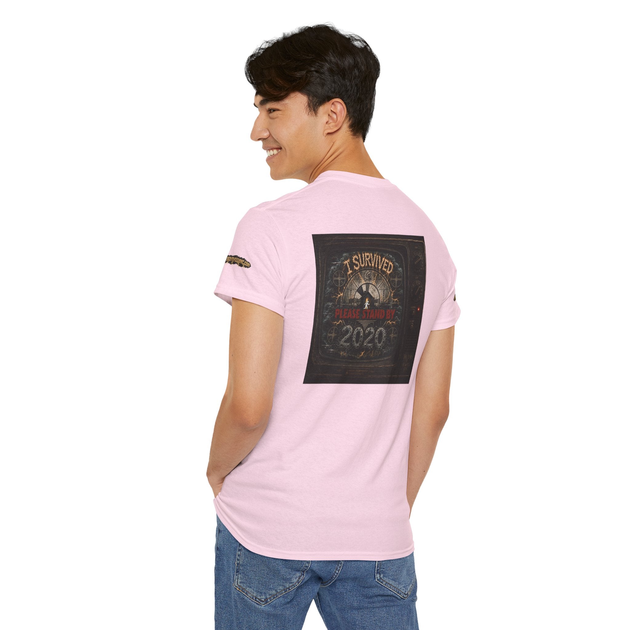 I Survived 2020 — "Please Stand By" Test Pattern Tee Special Edition Summer Premier Unisex Heavy Cotton Tee