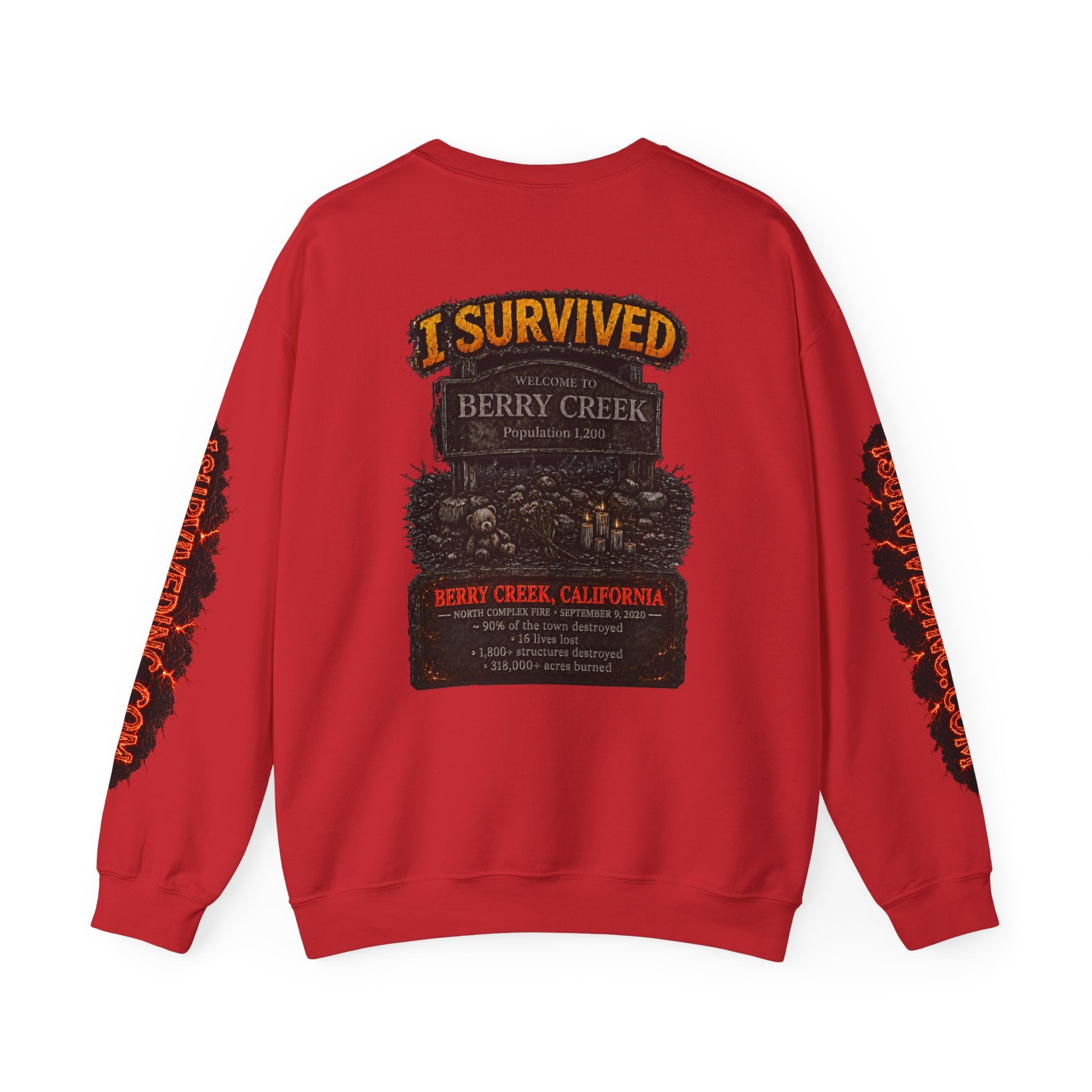 I Survived 2020 — WILDFIRES S2:E1: "Berry Creek" Memorial Unisex Heavy Blend™ Crewneck Sweatshirt