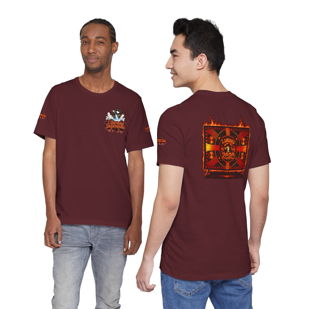 I Survived 2020 — "Please Stand By" Test Pattern Tee Wildfire Signal Special Edition Summer Premiere Unisex Jersey Short Sleeve Tee