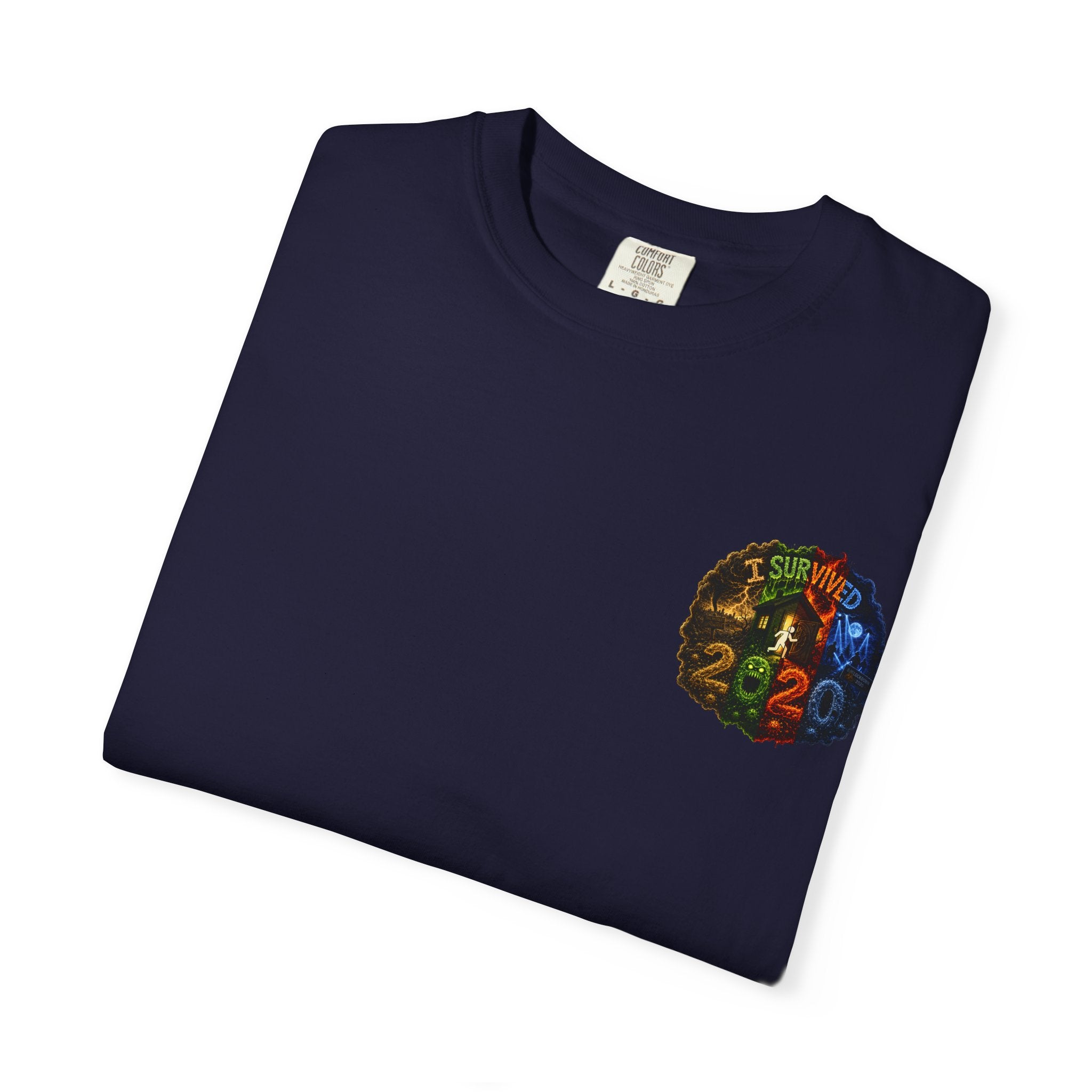 I Survived 2020 — "No Signal" Test Pattern Tee Alien Broadcast Finale Summer Premiere Unisex Garment-Dyed T-shirt