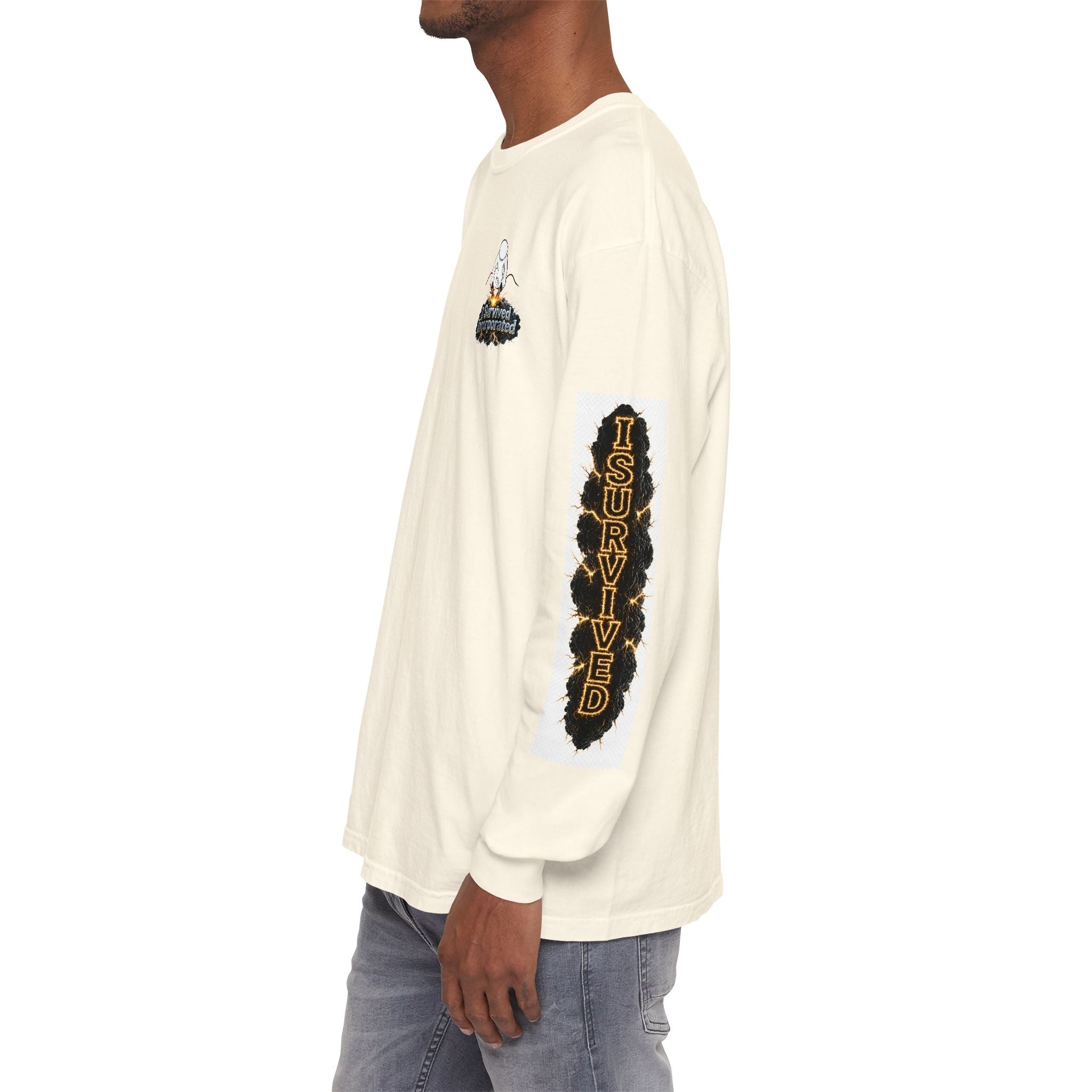 I Survived 2020 — "Please Stand By" Test Pattern Tee Special Edition Summer Premier Unisex Garment-Dyed Long Sleeve T-Shirt