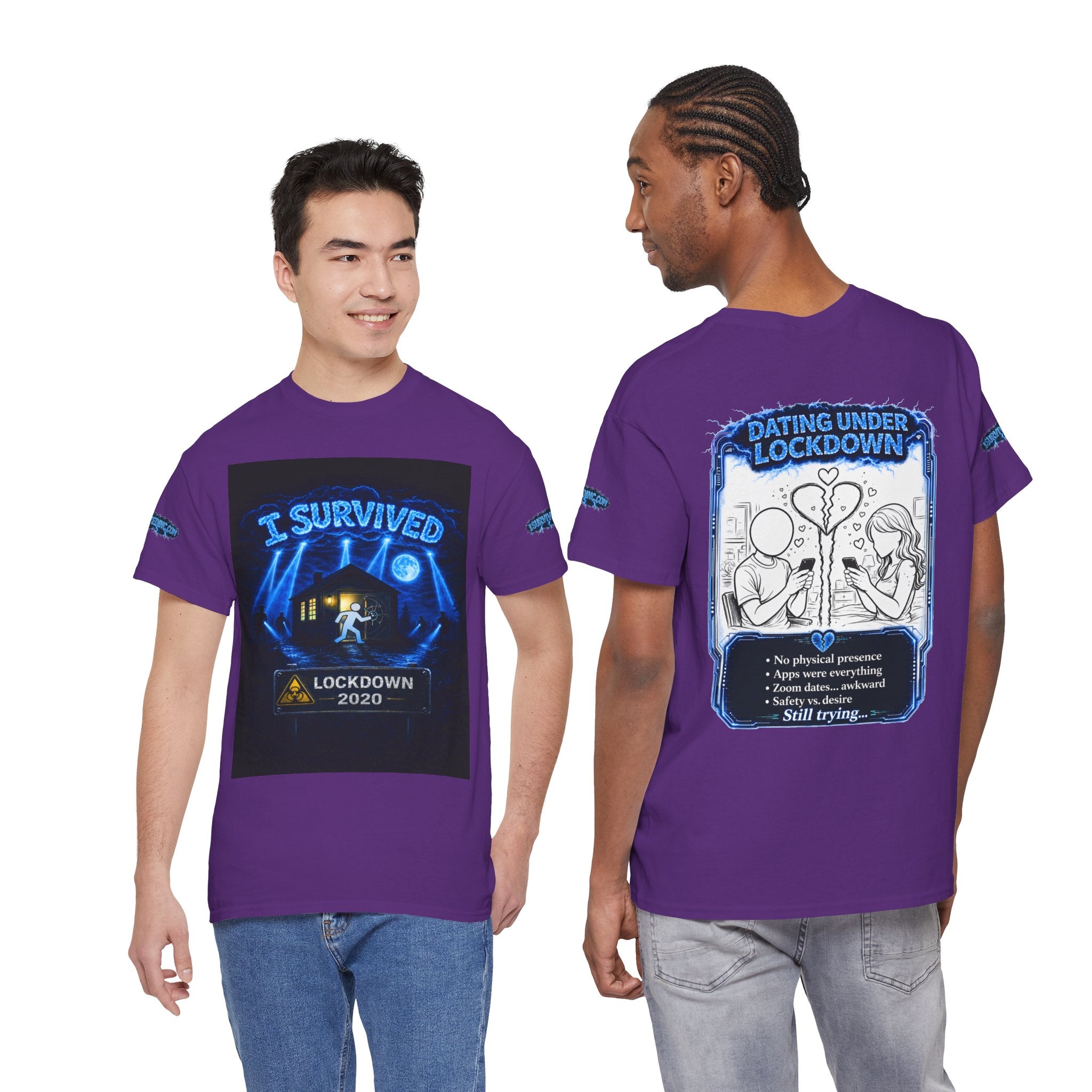 I Survived 2020 — LOCKDOWN S3:E2: Special Edition "Dating Under Lockdown" Unisex Heavy Cotton Tee