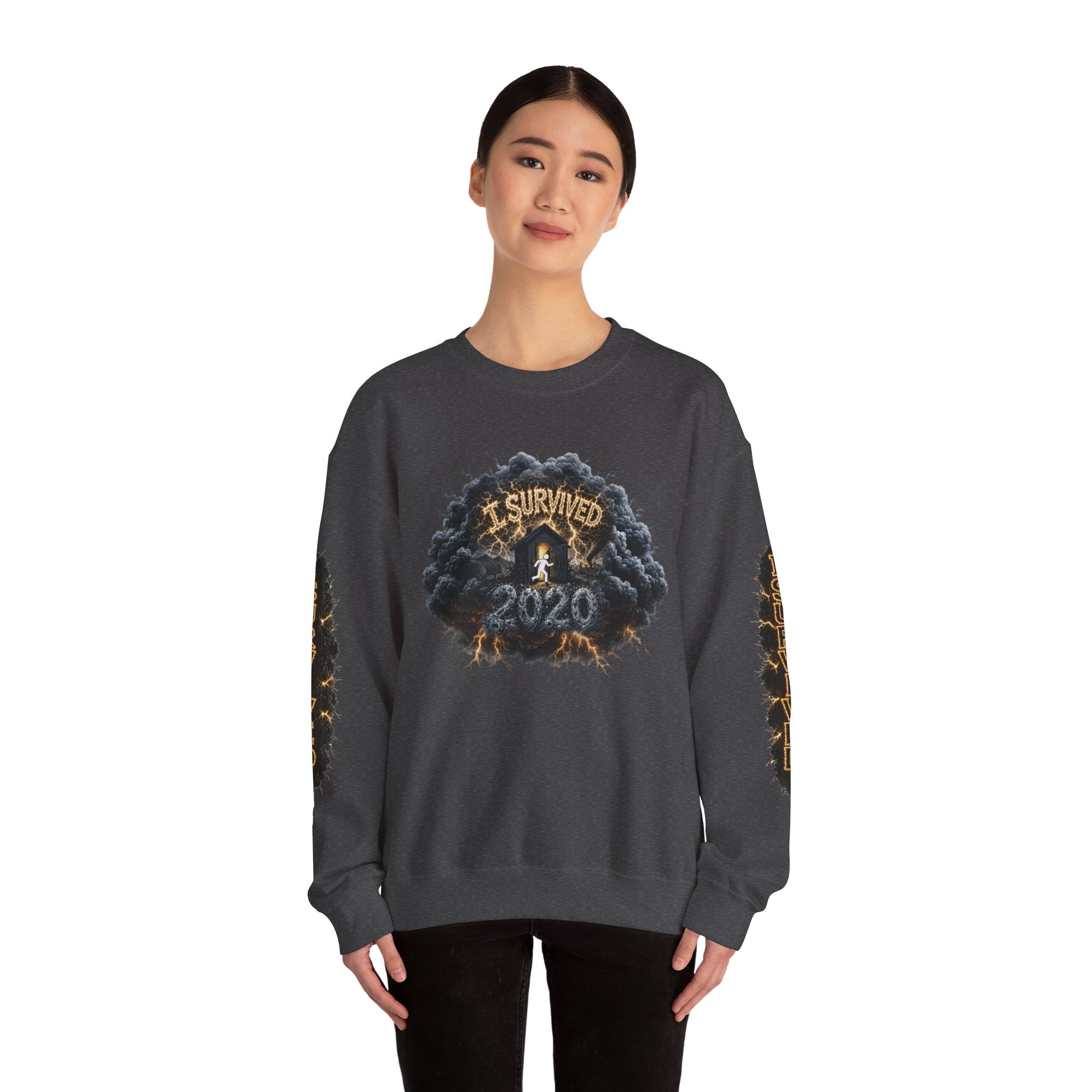 I Survived 2020 — Director's Cut Original Design Teaser Tee | Season 1 Premiere Drop Unisex Heavy Blend™ Crewneck Sweatshirt (SPECIAL EDITION)