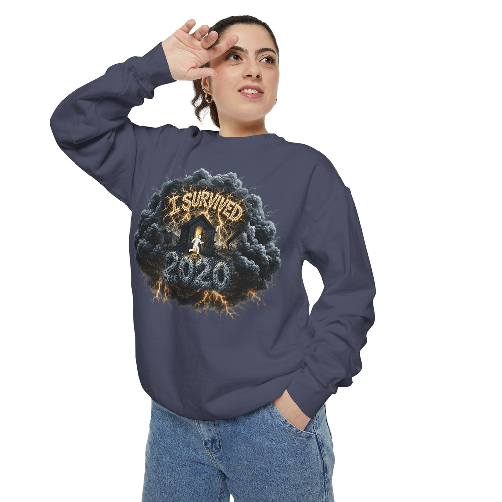 I Survived 2020 — Director's Cut Original Design Teaser Sweatshirt | Season 1 Premiere Drop Unisex Garment-Dyed Sweatshirt