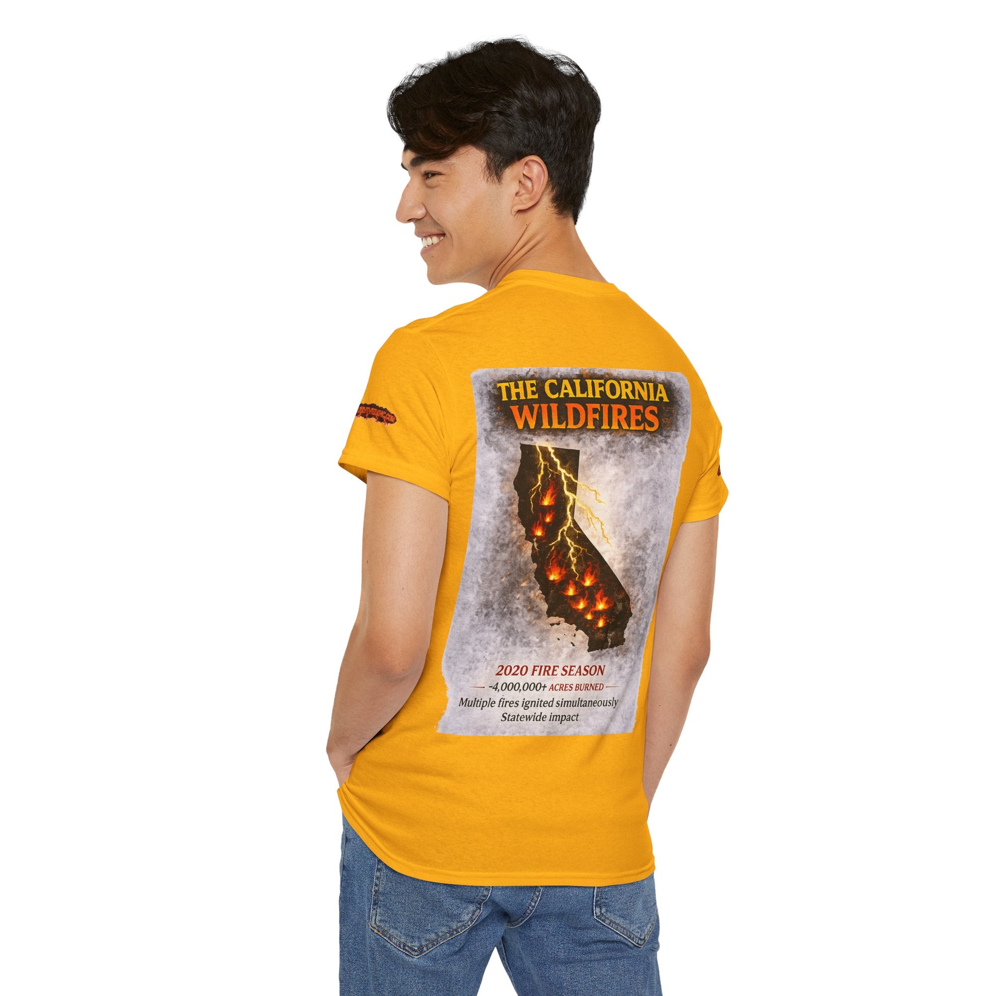 I Survived 2020 — WILDFIRES S2:E3: Director's Cut Special Edition "The California Wildfires" Memorial Unisex Heavy Cotton Tee