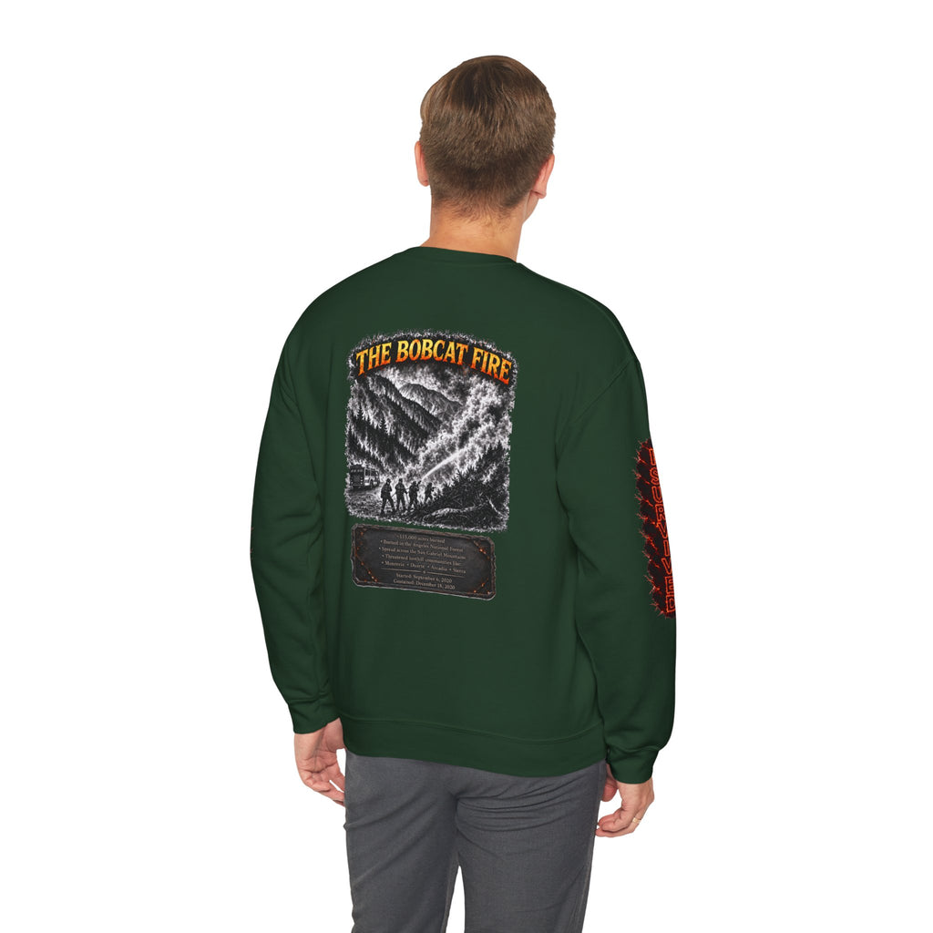 I Survived 2020 — WILDFIRES S2:E2: Director's Cut "The Bobcat Fire" Memorial Unisex Heavy Blend™ Crewneck Sweatshirt