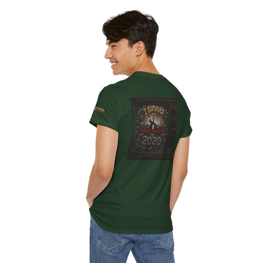 I Survived 2020 — "Please Stand By" Test Pattern Tee Special Edition Summer Premier Unisex Heavy Cotton Tee