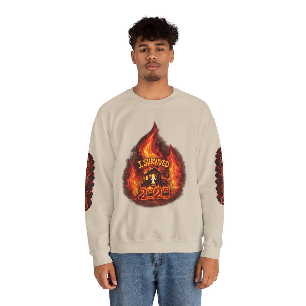 I Survived 2020 — Director's Cut S2:E1 "Berry Creek" | Wildfire Edition Memorial Unisex Heavy Blend™ Crewneck Sweatshirt