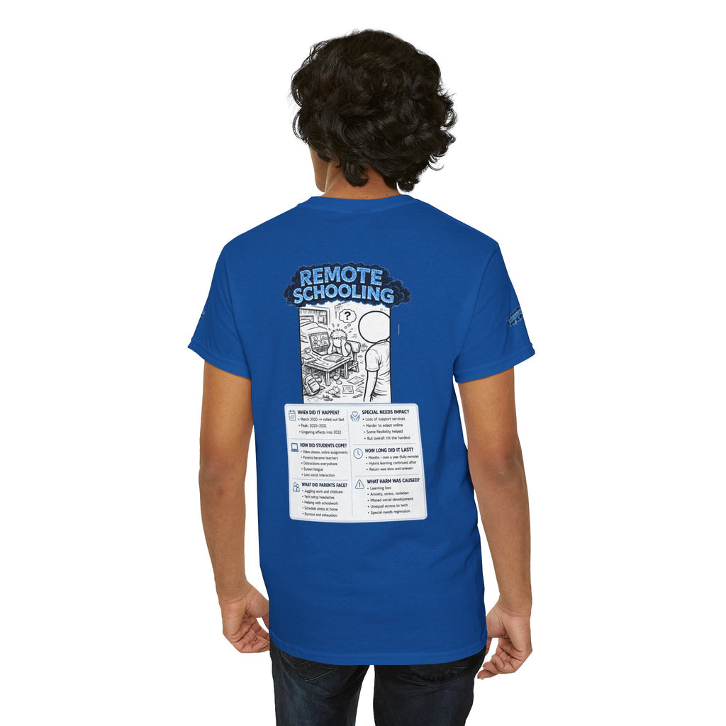 I Survived 2020 — LOCKDOWN S3:E3: Director's Cut Special Edition "Remote Schooling" Unisex Heavy Cotton Tee