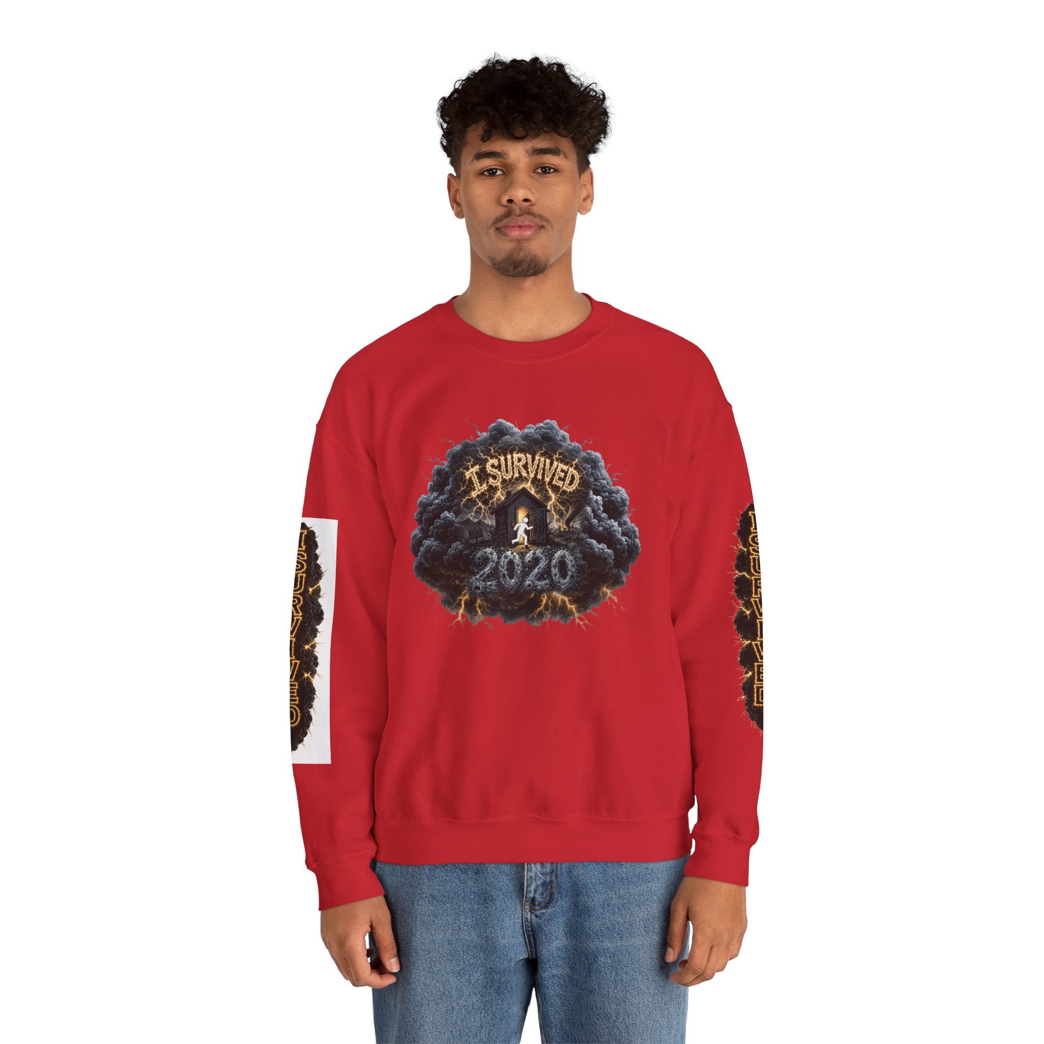 I Survived 2020 — Director's Cut Original Design Teaser Tee | Season 1 Premiere Drop Unisex Heavy Blend™ Crewneck Sweatshirt