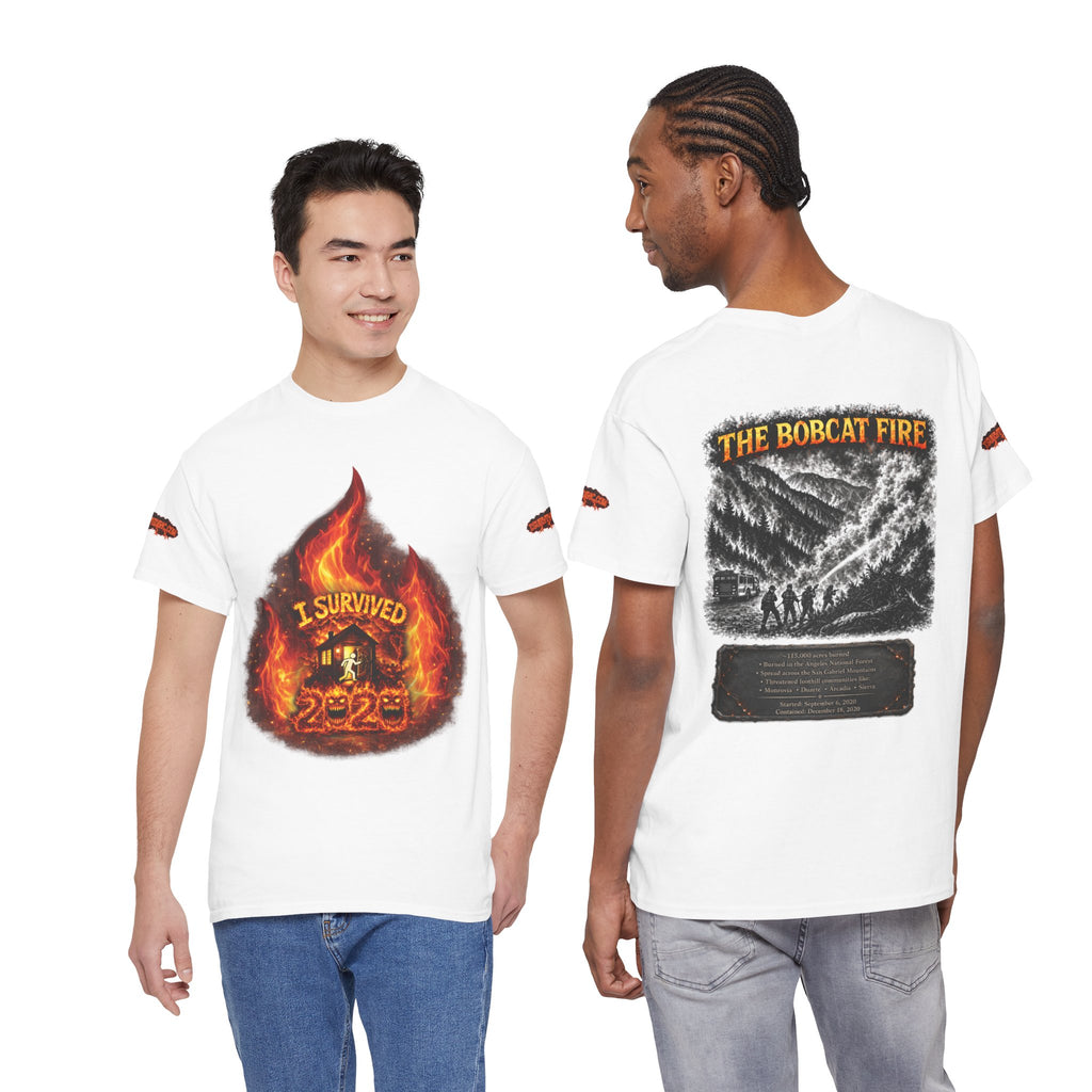 I Survived 2020 — Director's Cut S2:E2 "The Bobcat Fire" | Wildfire Edition Memorial Unisex Heavy Cotton Tee (SPECIAL EDITION)