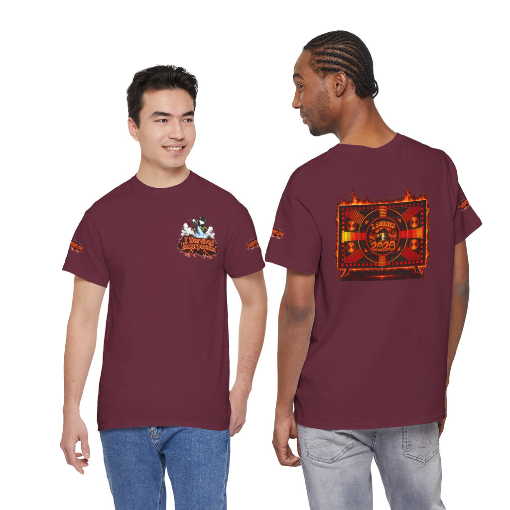 I Survived 2020 — "Please Stand By" Test Pattern Tee Wildfire Signal Special Edition Summer Premiere Unisex Heavy Cotton Tee