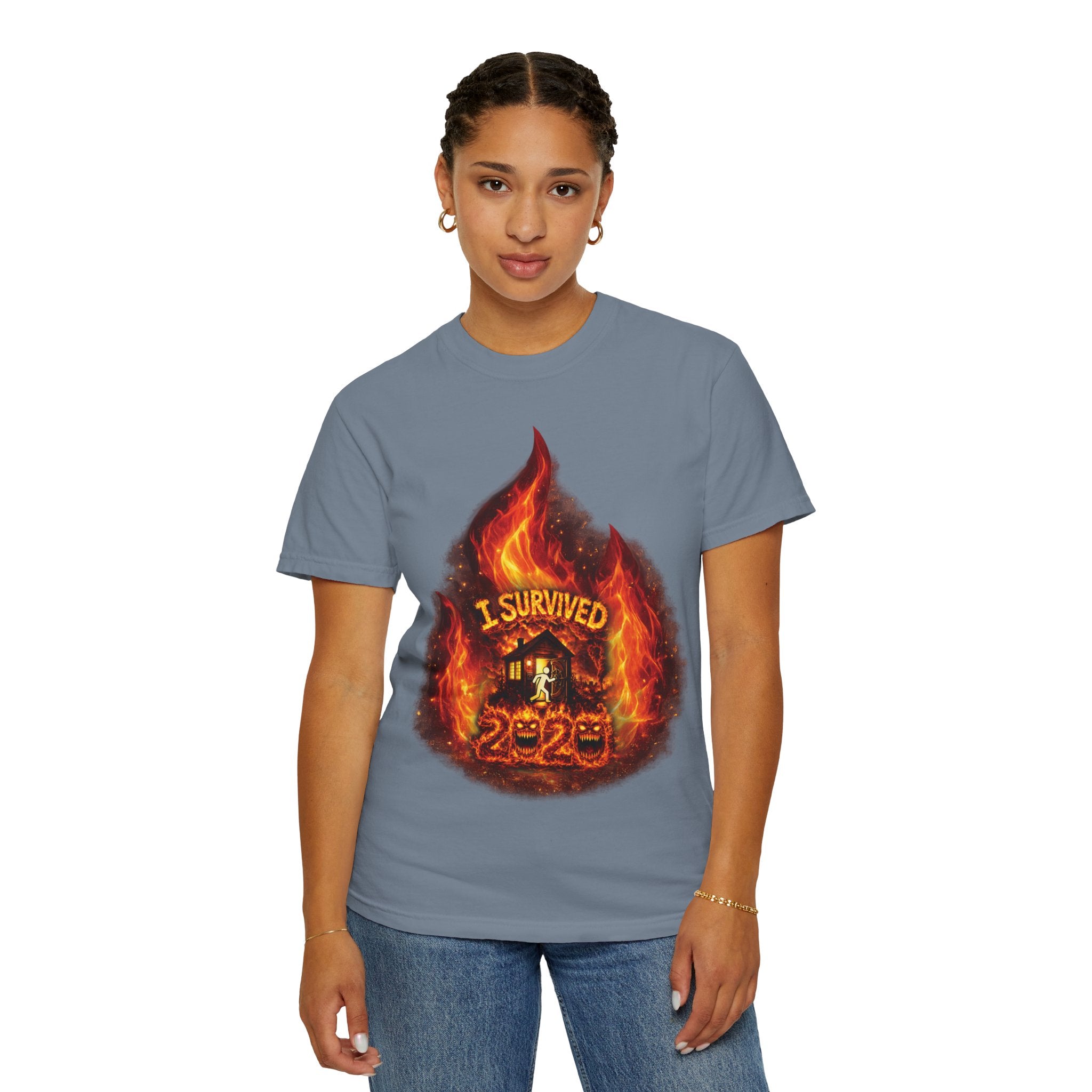 I Survived 2020 — Director's Cut S2:E4 "Western U.S. Wildfire Season" | Mid-Season Finale Pt. 1 | Wildfire Edition Memorial Unisex Garment-Dyed T-shirt