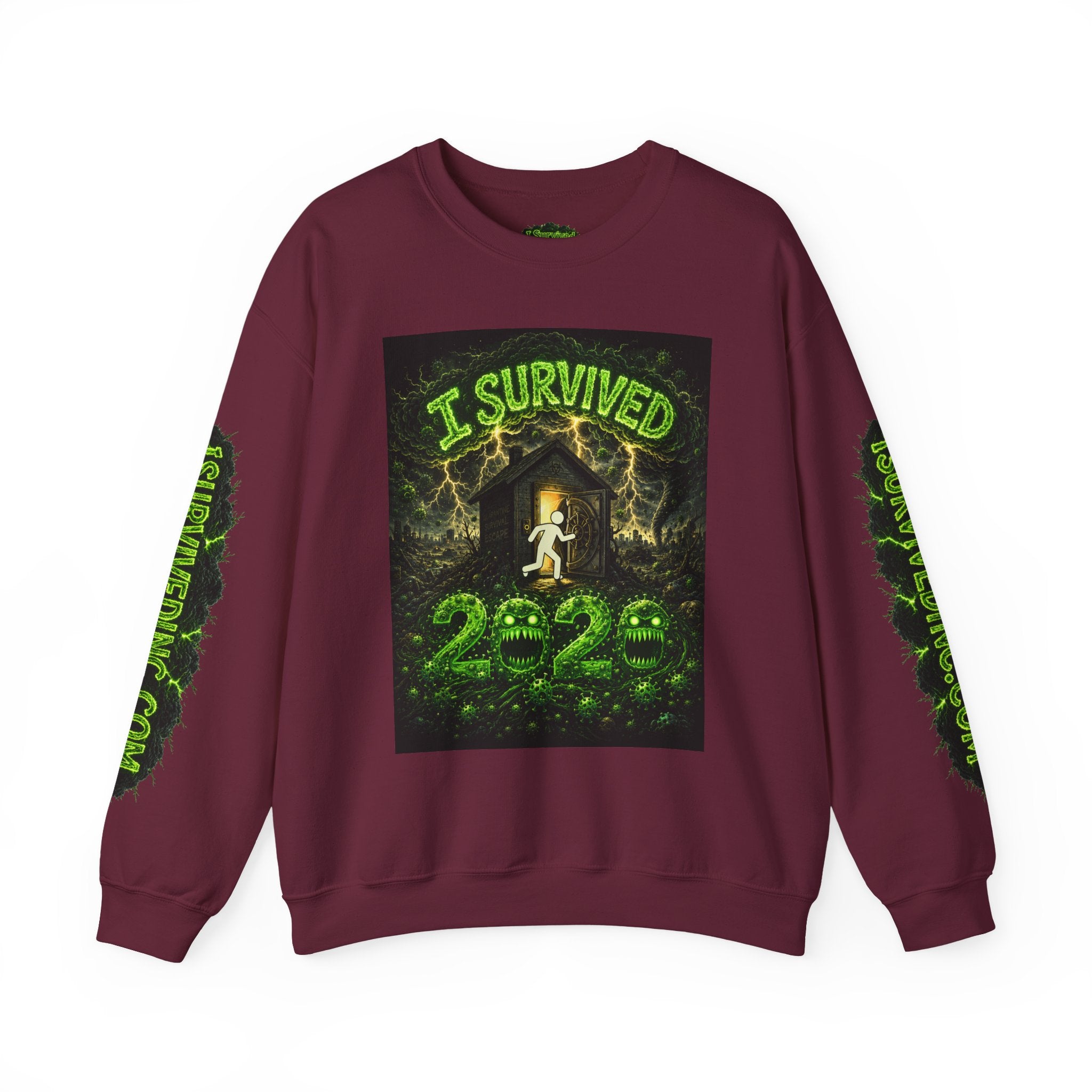 I Survived 2020 — S1:E4 "Mask Madness Mayhem Moment" | Pandemic Edition Unisex Heavy Blend™ Crewneck Sweatshirt