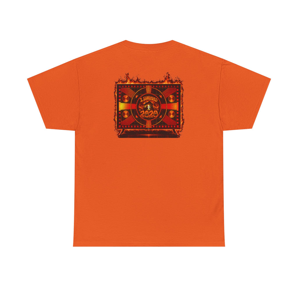 I Survived 2020 — "Please Stand By" Test Pattern Tee Wildfire Signal Edition Summer Premiere Unisex Heavy Cotton Tee