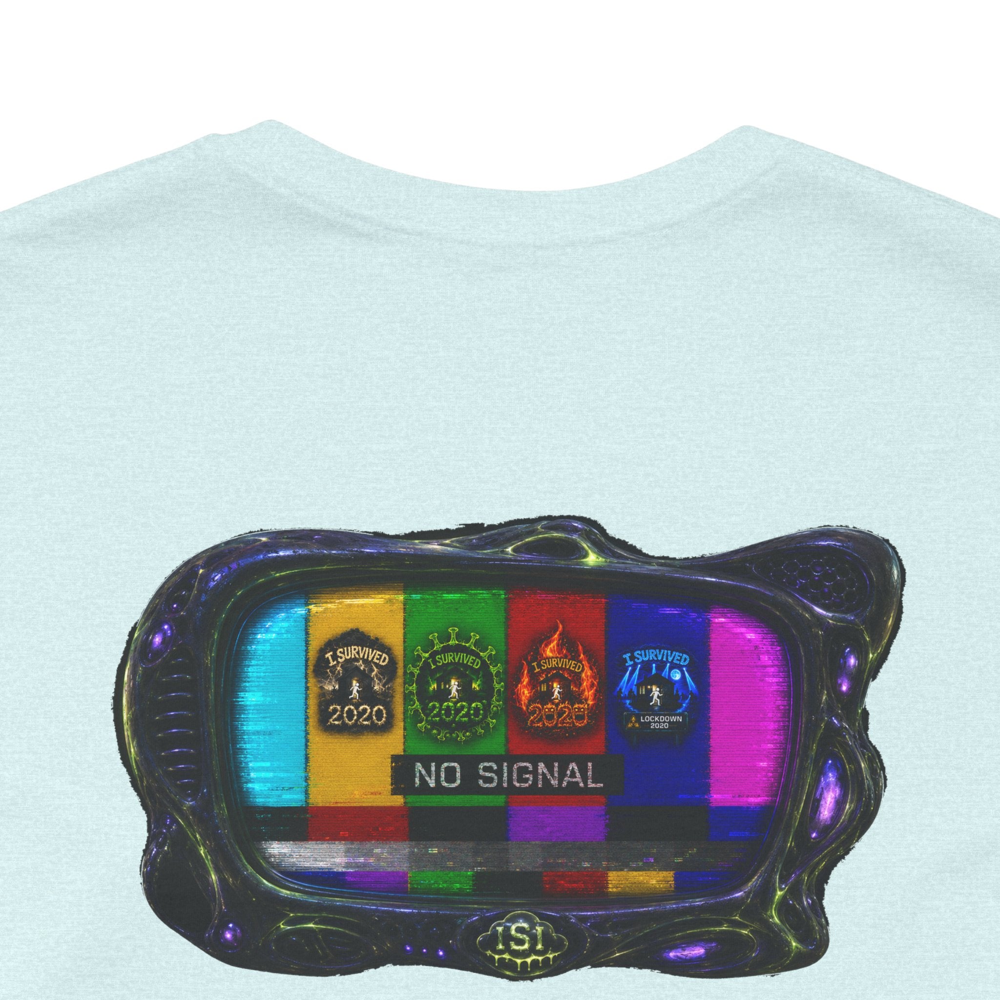 I Survived 2020 — "No Signal" Test Pattern Tee Alien Broadcast Finale Summer Premiere Unisex Jersey Short Sleeve Tee