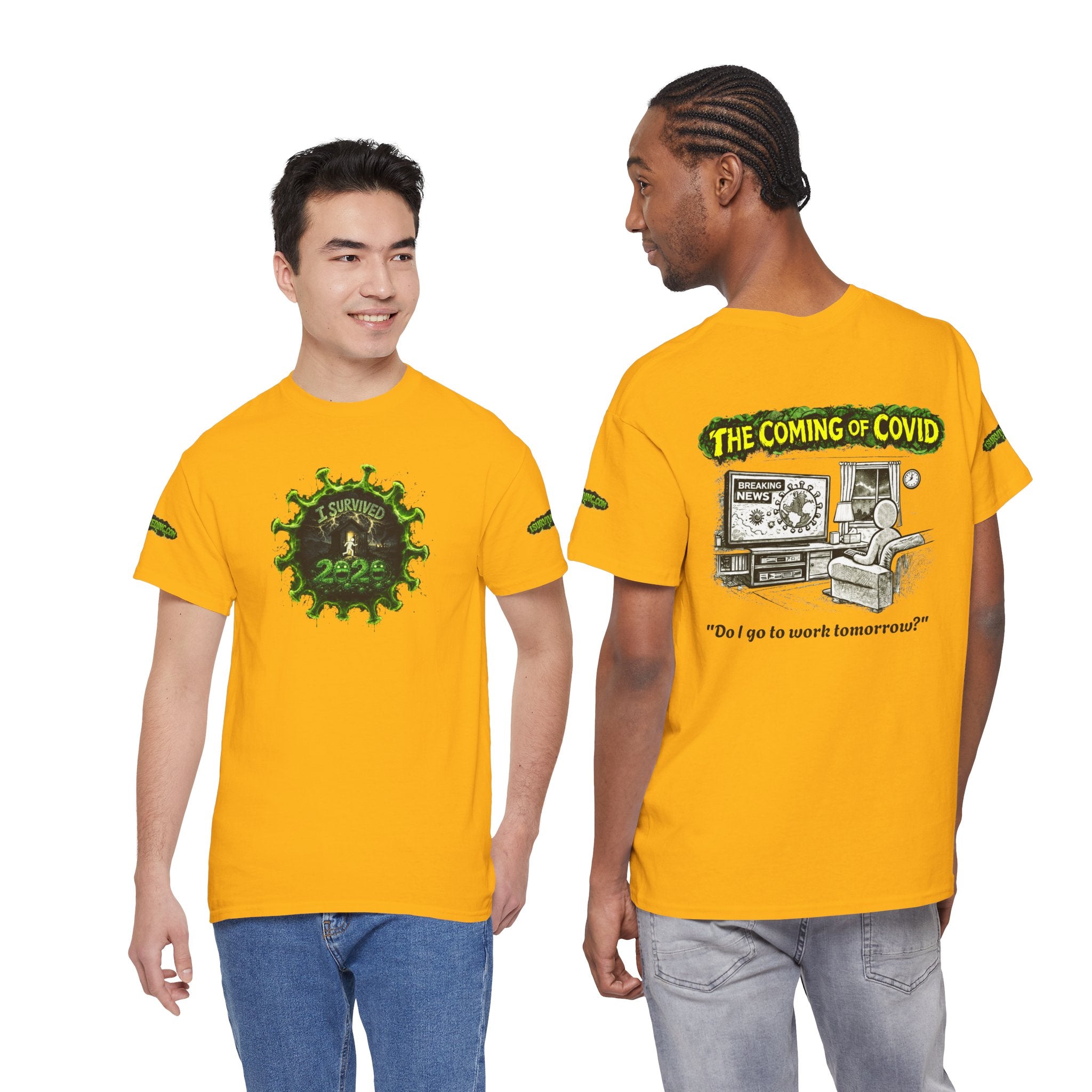 I Survived 2020 — PANDEMIC S1:E2: Director's Cut Special Edition "The Coming of COVID" Unisex Heavy Cotton Tee