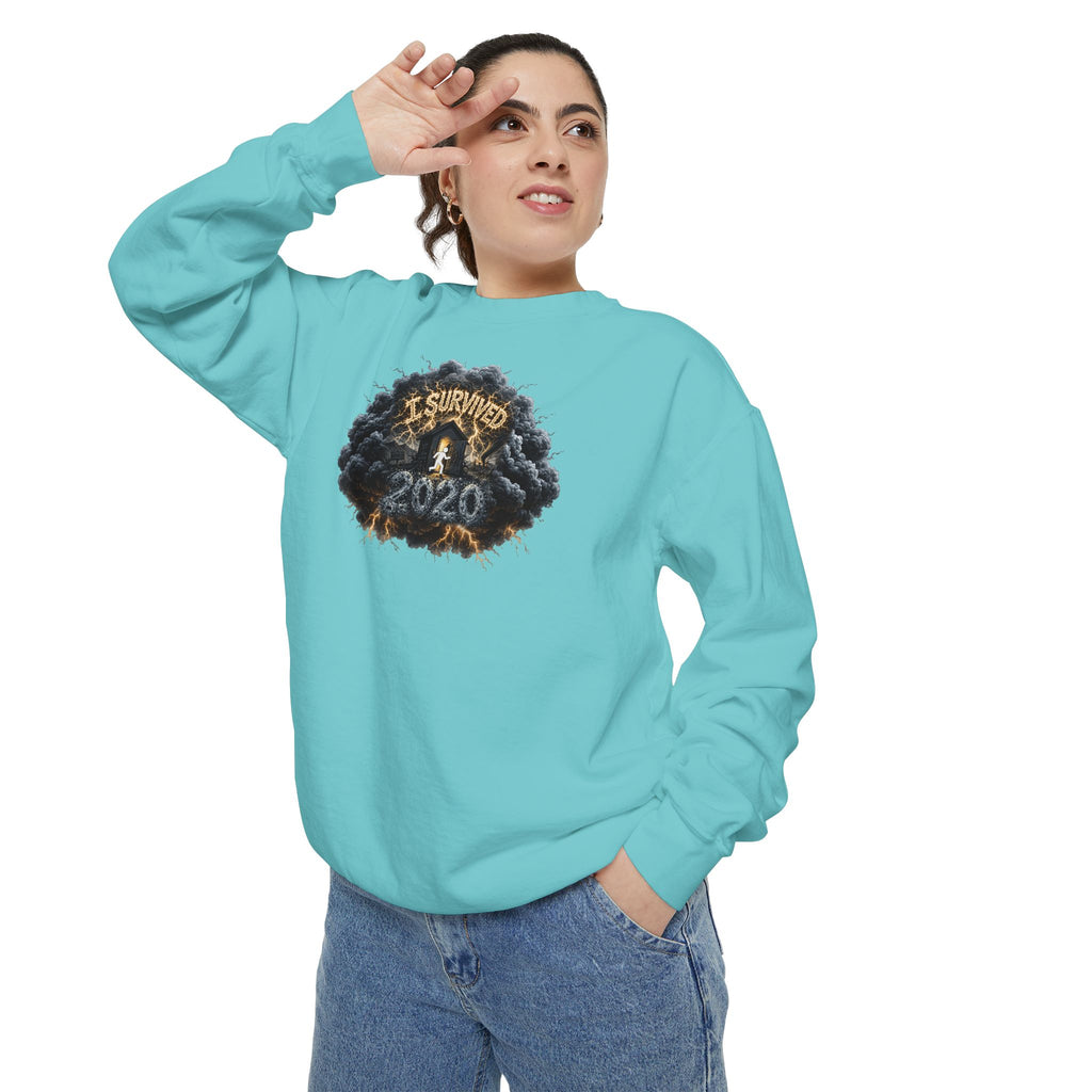 I Survived 2020 — Original PILOT Design: Director's Cut Unisex Garment-Dyed Sweatshirt