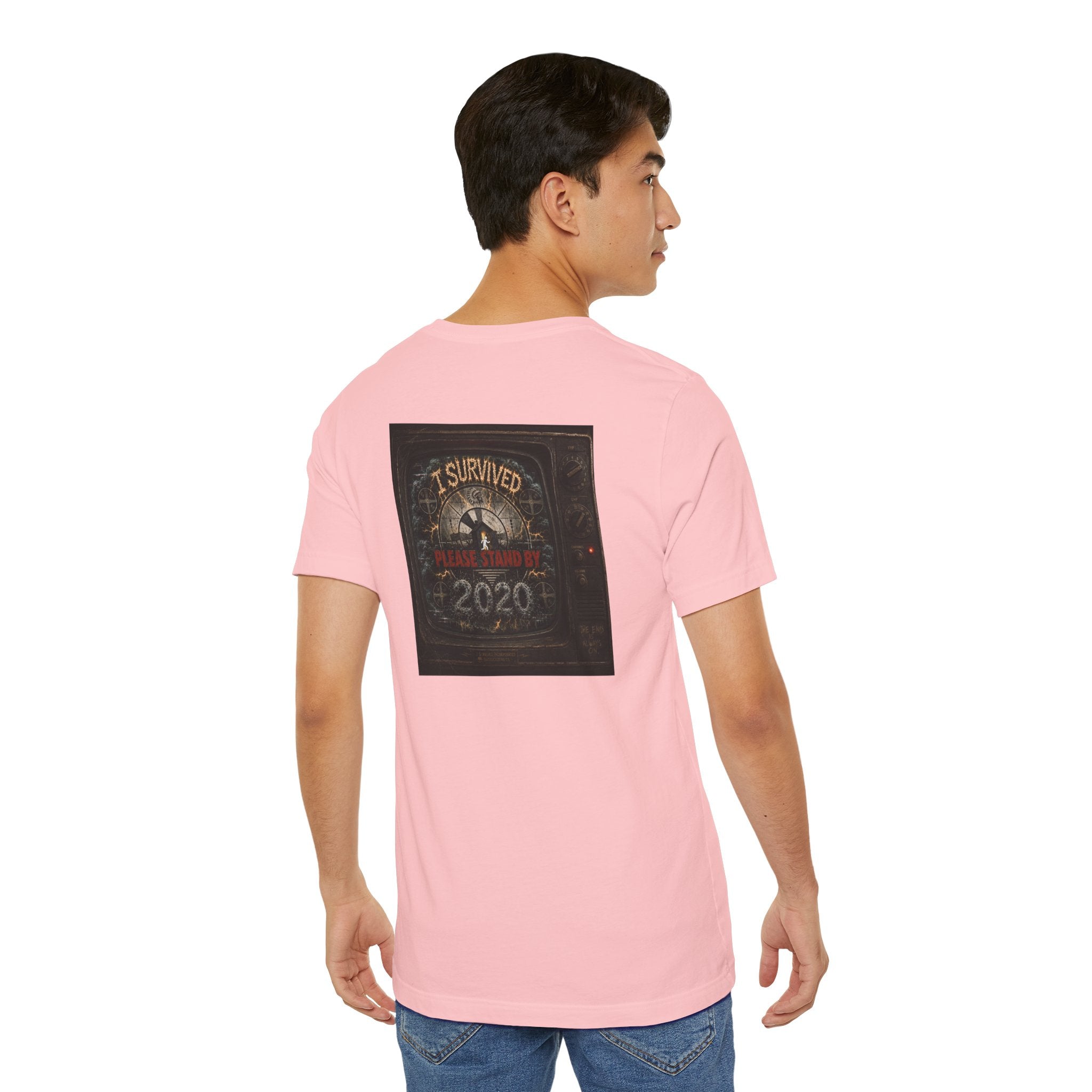 I Survived 2020 — "Please Stand By" Test Pattern Tee Summer Premier Unisex Jersey Short Sleeve Tee
