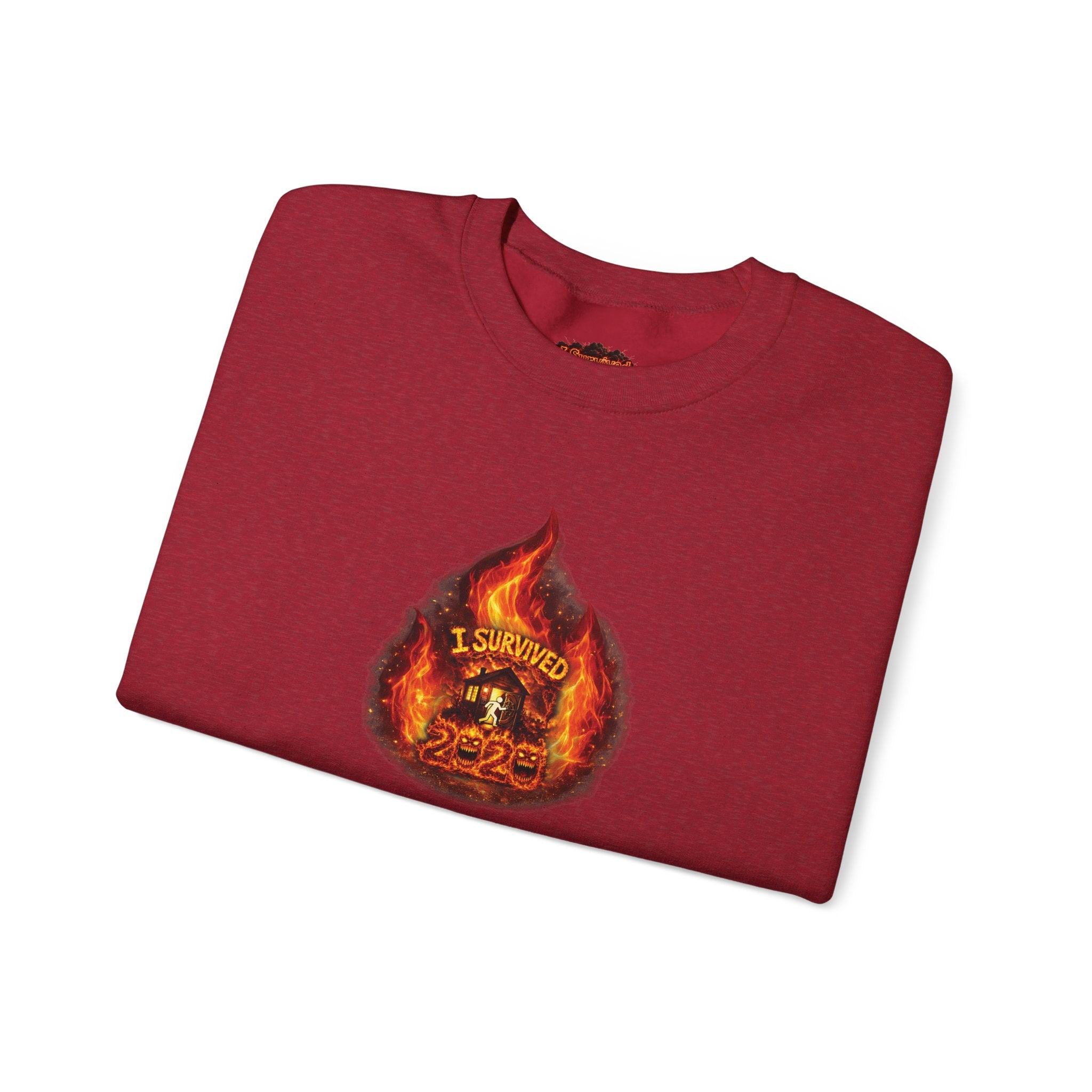 I Survived 2020 — WILDFIRES S2:E4: Director's Cut "Western U.S. Wildfire Season" Memorial Unisex Heavy Blend™ Crewneck Sweatshirt