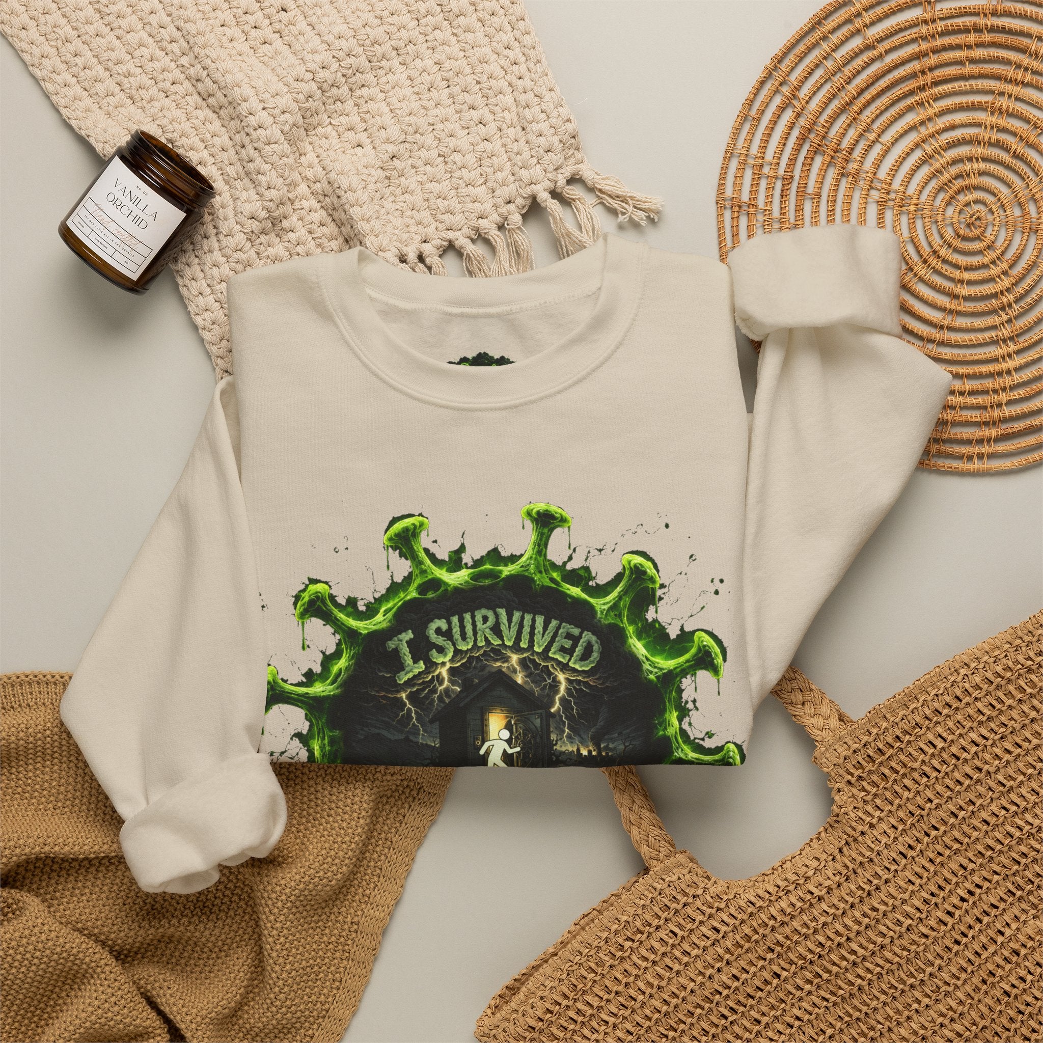 I Survived 2020 — Director's Cut S1:E3 "The Jab!" | Pandemic Edition Unisex Heavy Blend™ Crewneck Sweatshirt