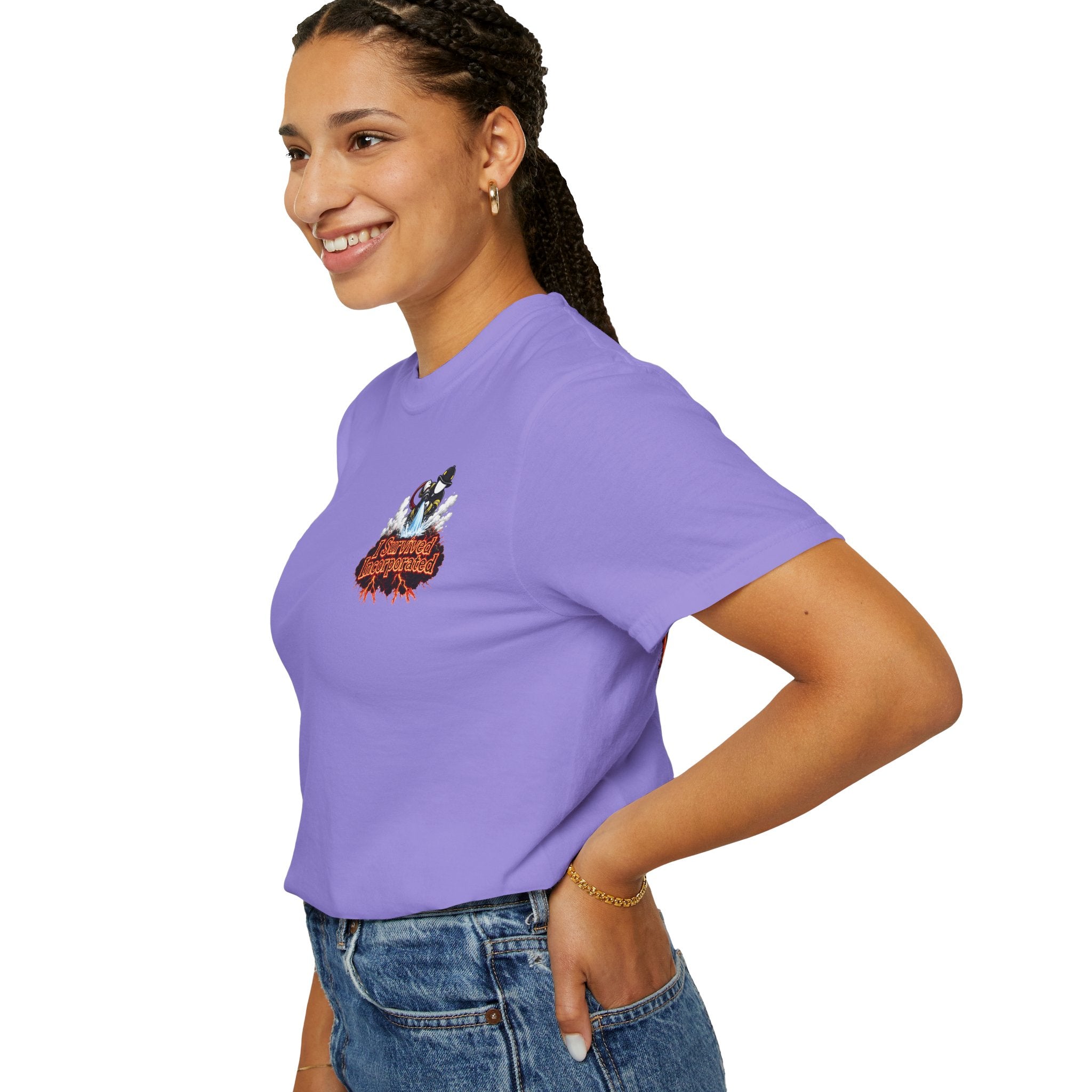 I Survived 2020 — "Please Stand By" Test Pattern Tee Wildfire Signal Edition Summer Premiere Unisex Garment-Dyed T-shirt