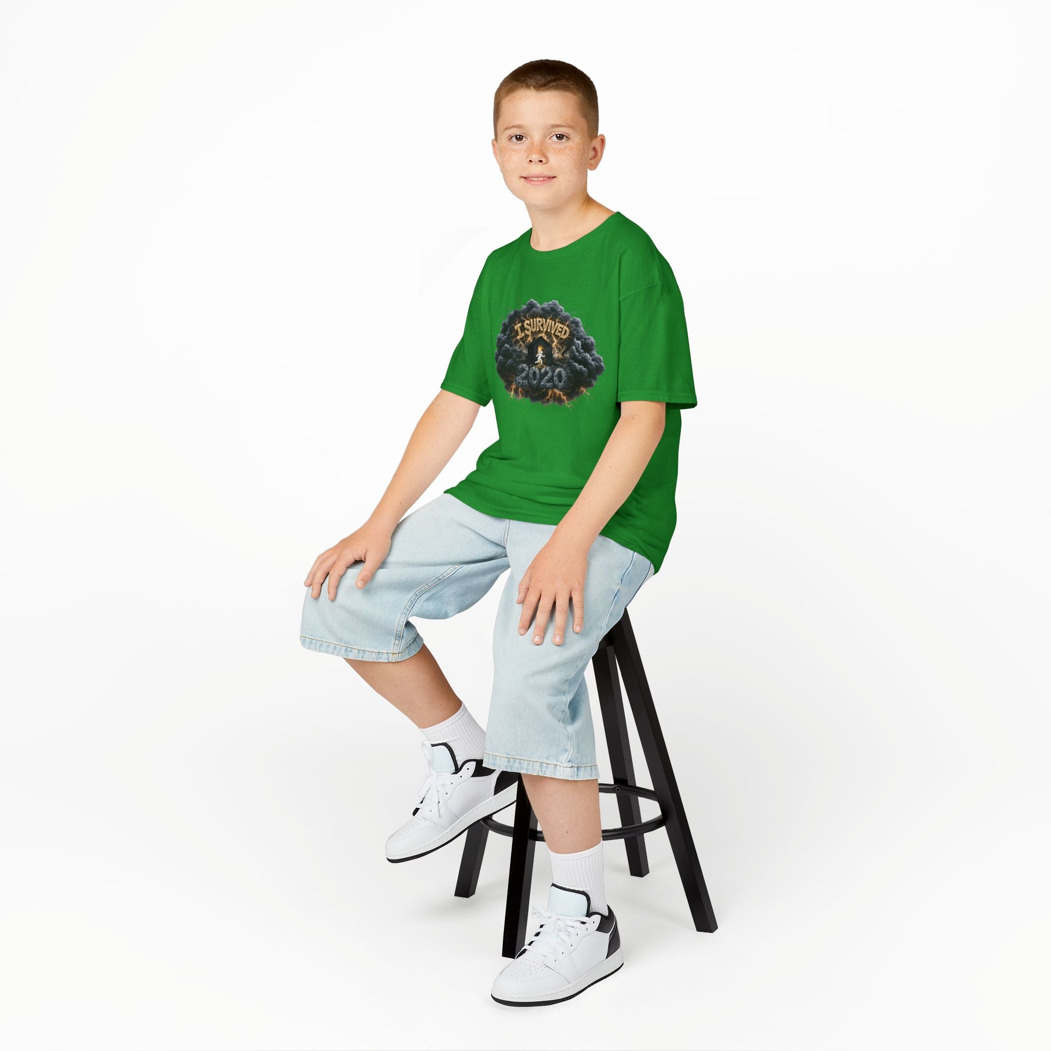 I Survived 2020 — Director's Cut Original Design Teaser Tee | Season 1 Premiere Drop Kids Heavy Cotton™ Tee