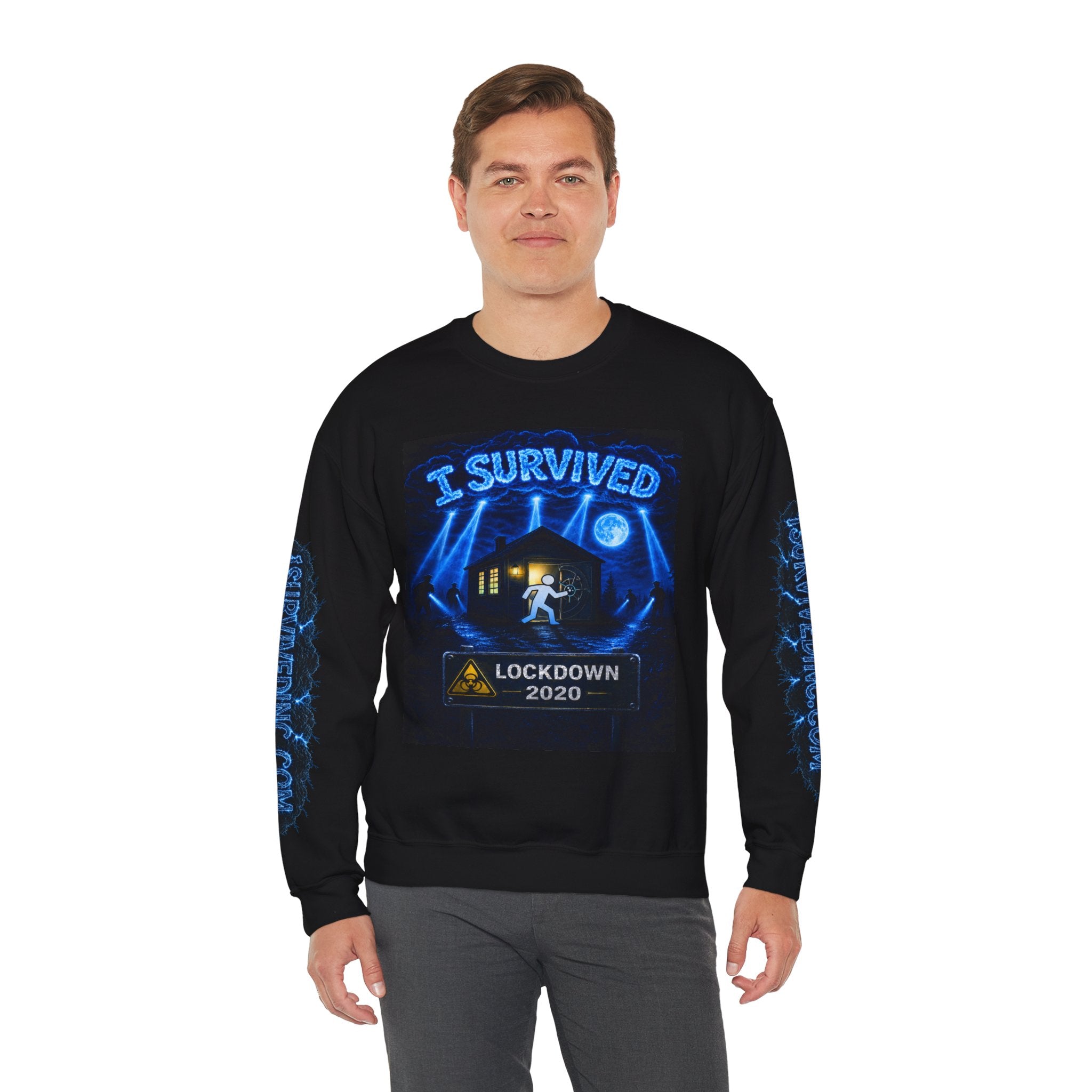 I Survived 2020 — LOCKDOWN S3:E4: "Working From Home" Unisex Heavy Blend™ Crewneck Sweatshirt