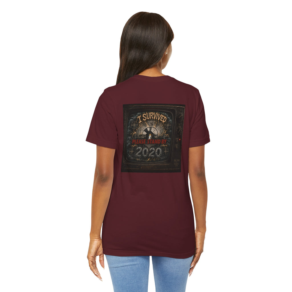 I Survived 2020 — "Please Stand By" Test Pattern Tee Summer Premier Unisex Jersey Short Sleeve Tee