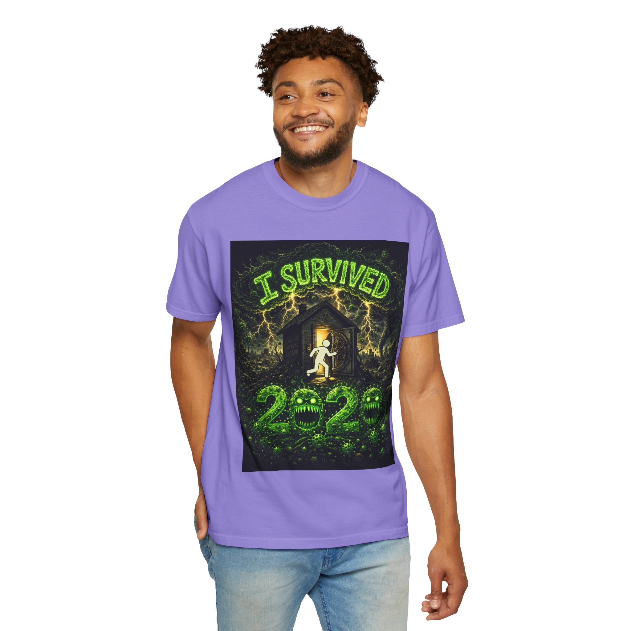 I Survived 2020 — S1:E3 "The Jab!" | Pandemic Edition Unisex Garment-Dyed T-shirt