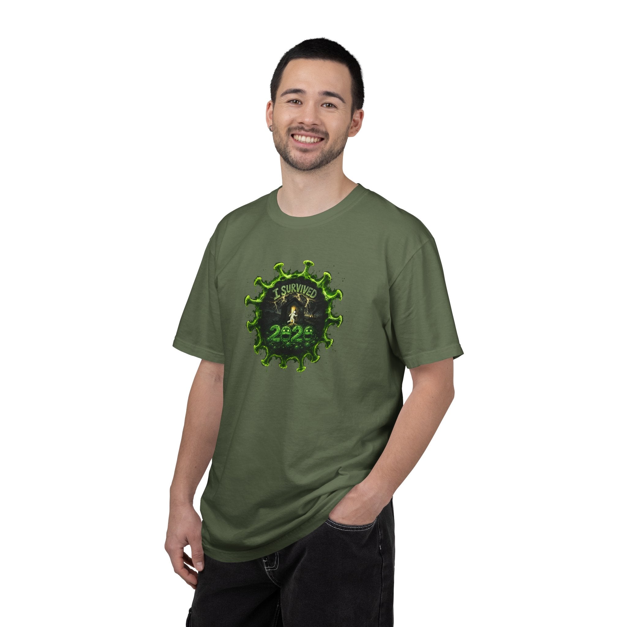 I Survived 2020 — PANDEMIC S1:E3: Director's Cut "The Jab!" Unisex Garment-Dyed T-shirt