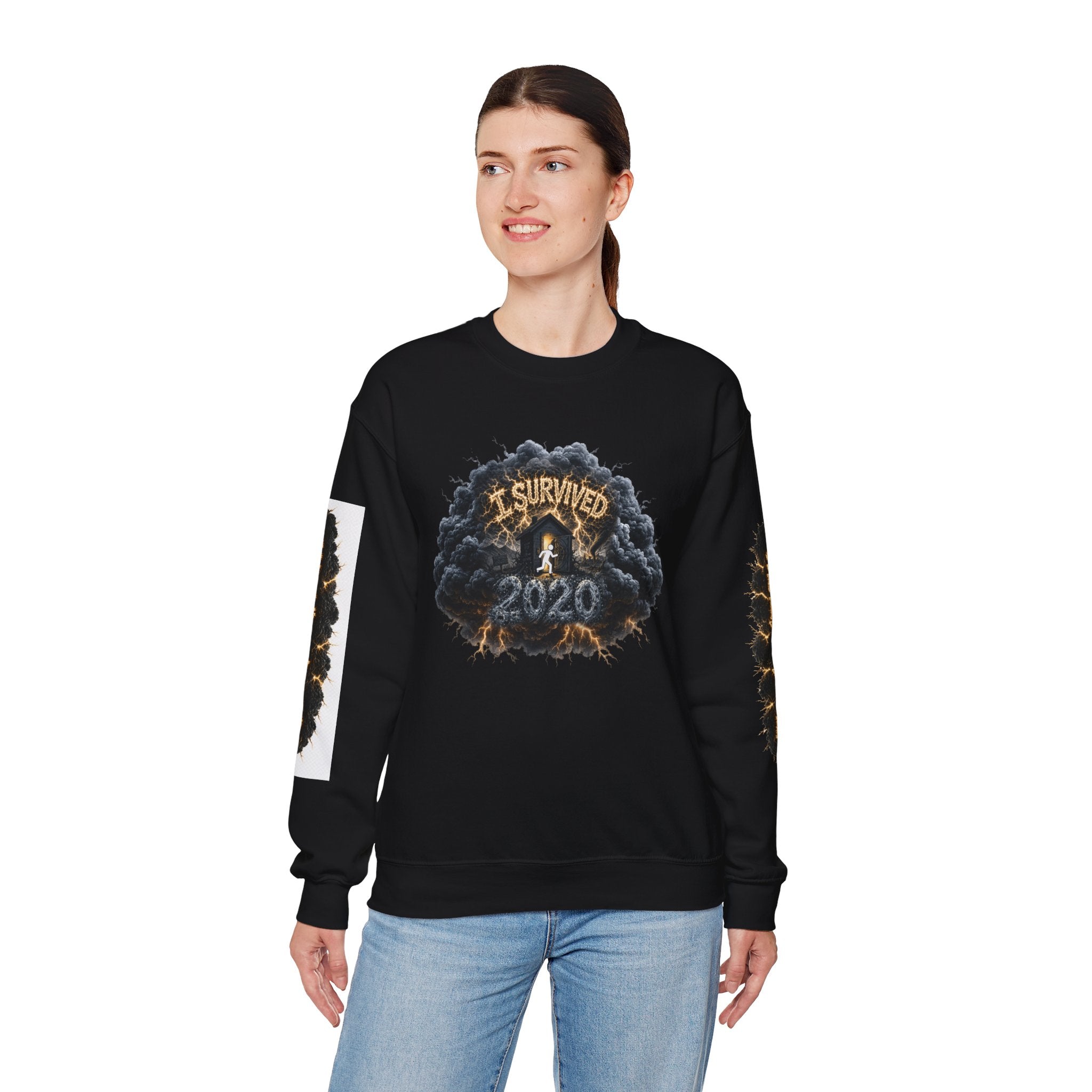 I Survived 2020 — Director's Cut Original Design Teaser Tee | Season 1 Premiere Drop Unisex Heavy Blend™ Crewneck Sweatshirt