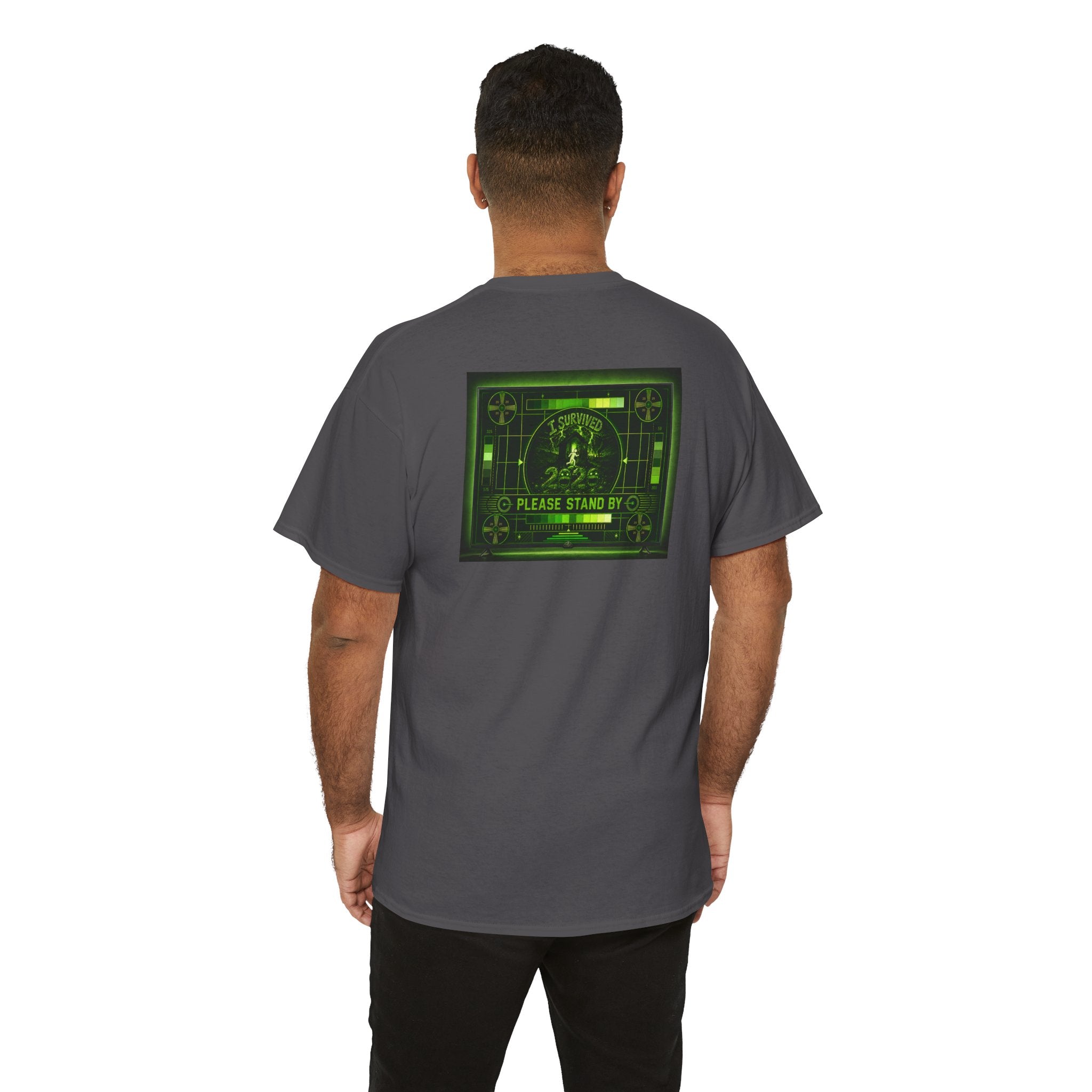 I Survived 2020 — "Please Stand By" Test Pattern Toxic Signal Tee Summer Premiere Unisex Heavy Cotton Tee