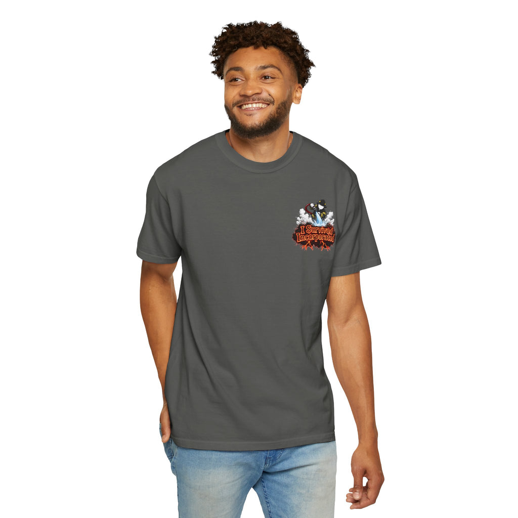 I Survived 2020 — "Please Stand By" Test Pattern Tee Wildfire Signal Edition Summer Premiere Unisex Garment-Dyed T-shirt