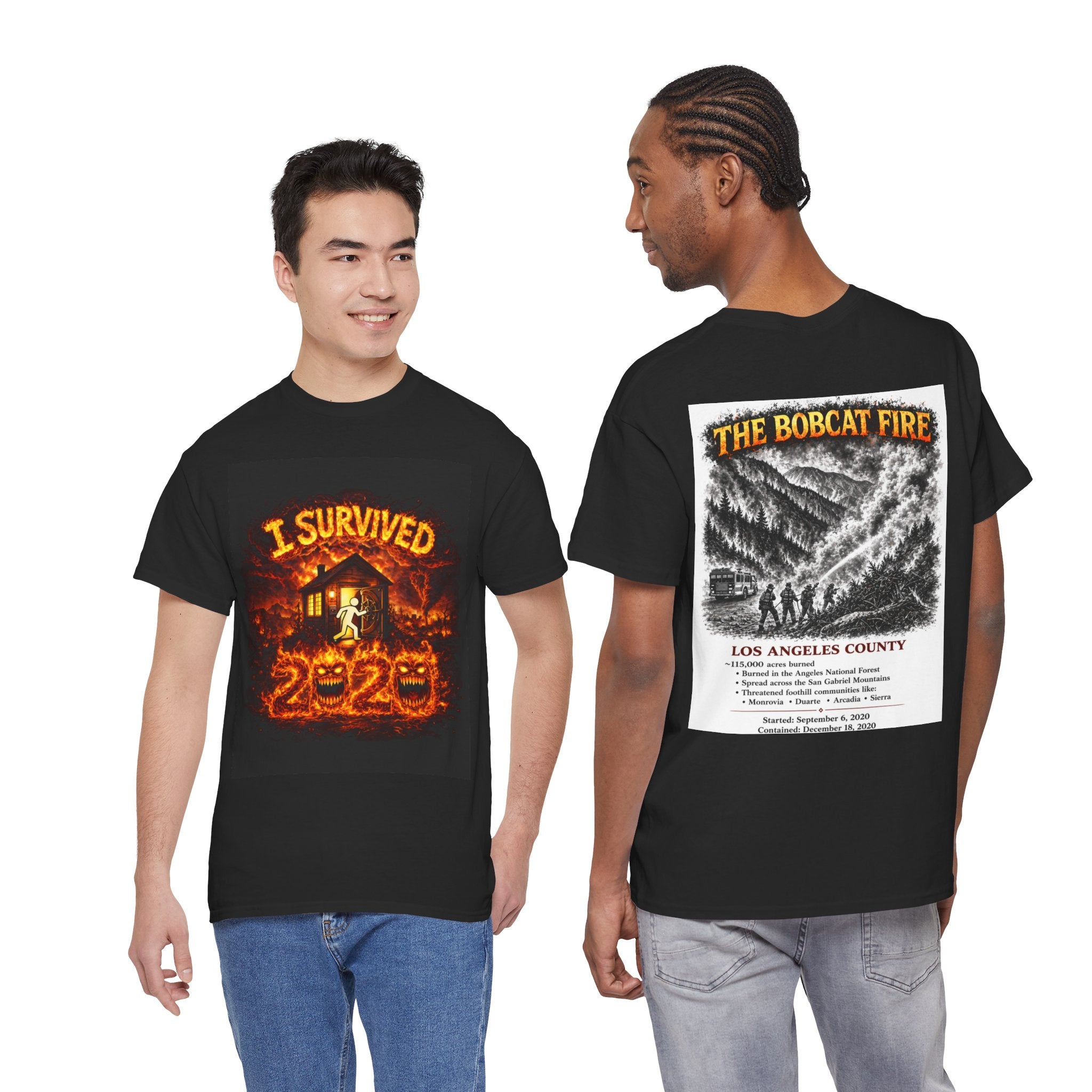 I Survived 2020 — S2:E2 "The Bobcat Fire" | Wildfire Edition Memorial Unisex Heavy Cotton Tee