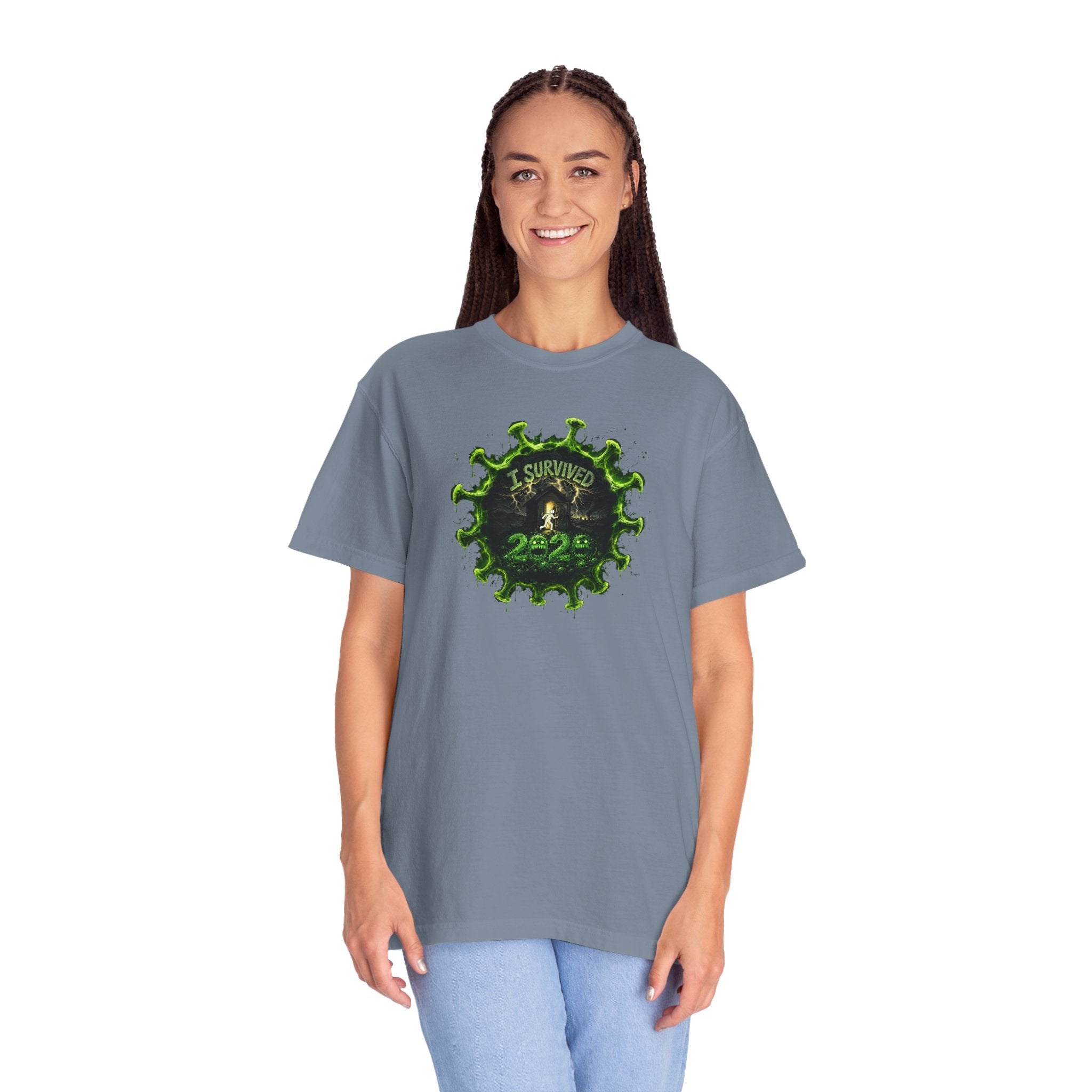 I Survived 2020 —  PANDEMIC S1:E1: Director's Cut "COVID-19: The Coronavirus" Unisex Garment-Dyed T-shirt