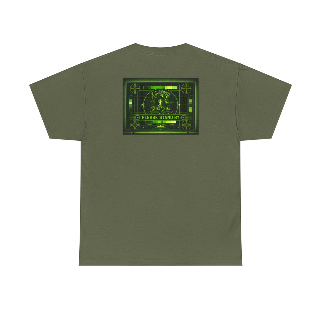 I Survived 2020 — "Please Stand By" Test Pattern Toxic Signal Tee Summer Premiere Unisex Heavy Cotton Tee