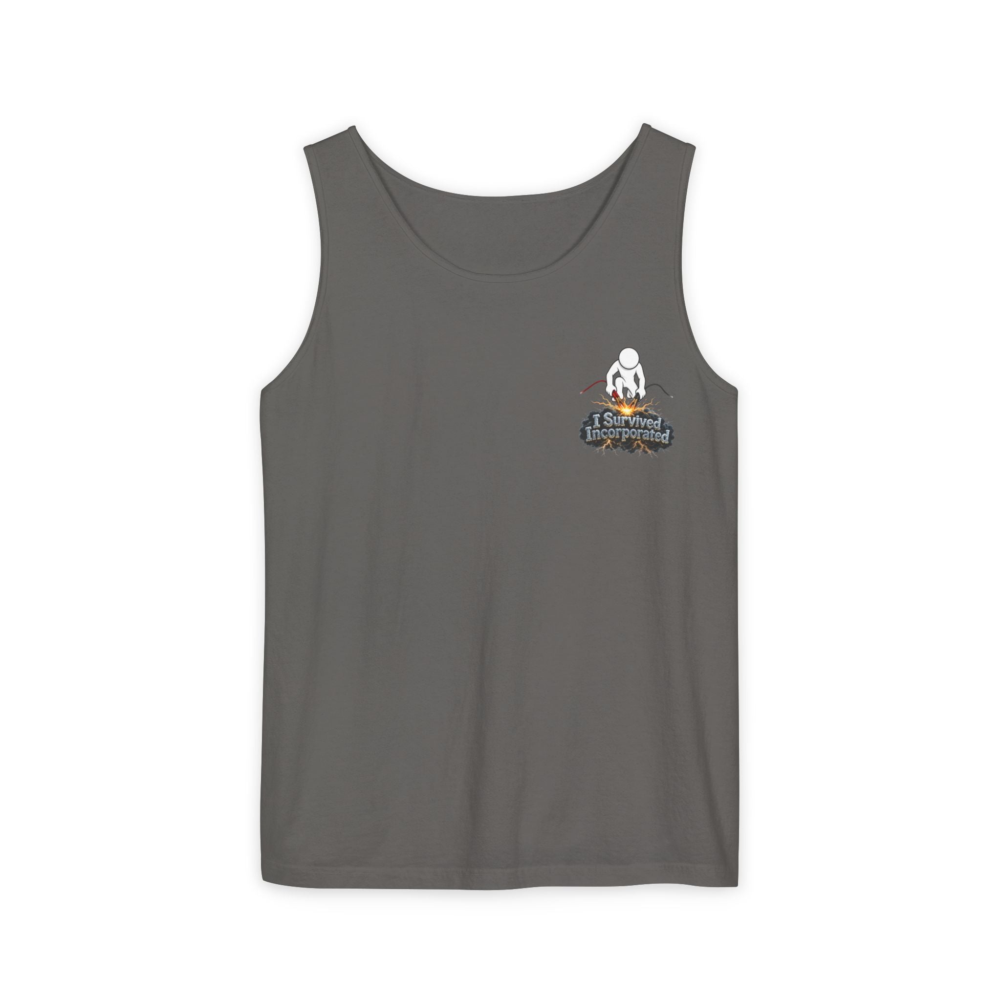 I Survived 2020 — "Please Stand By" Test Pattern Tee Summer Premier  Unisex Garment-Dyed Tank Top