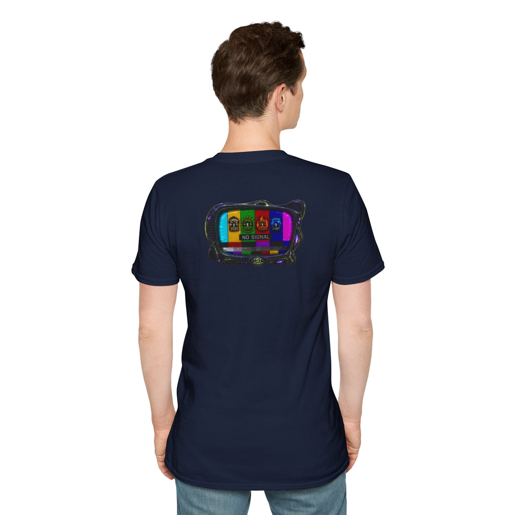 I Survived 2020 — "No Signal" Test Pattern Tee Alien Broadcast Finale Summer Premiere Unisex Softstyle T-Shirt