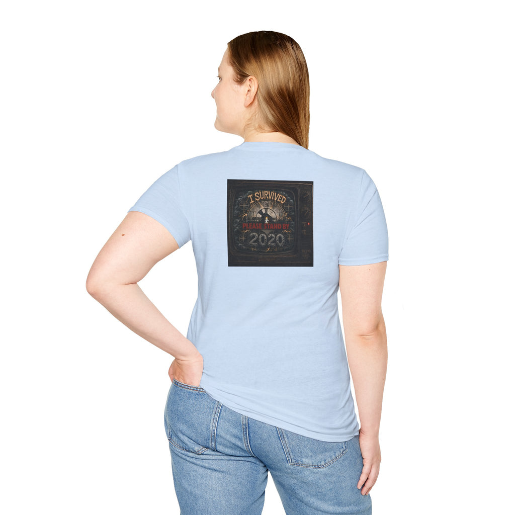 I Survived 2020 — "Please Stand By" Test Pattern Tee Summer Premier Unisex Softstyle T-Shirt