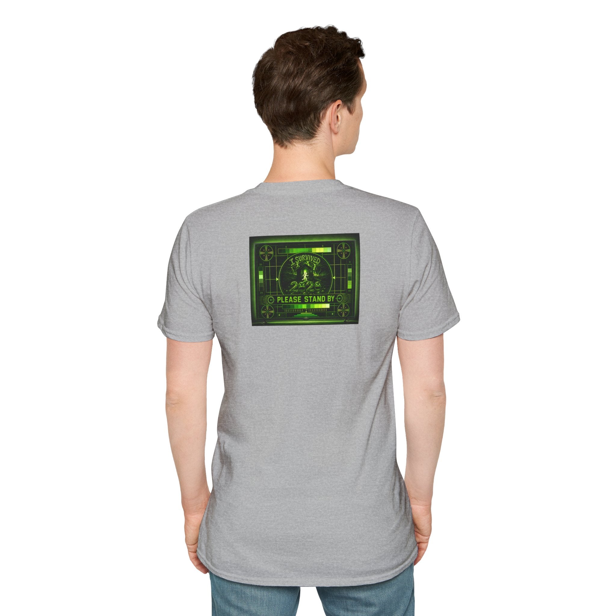 I Survived 2020 — "Please Stand By" Test Pattern Toxic Signal Tee Summer Premiere Unisex Softstyle T-Shirt