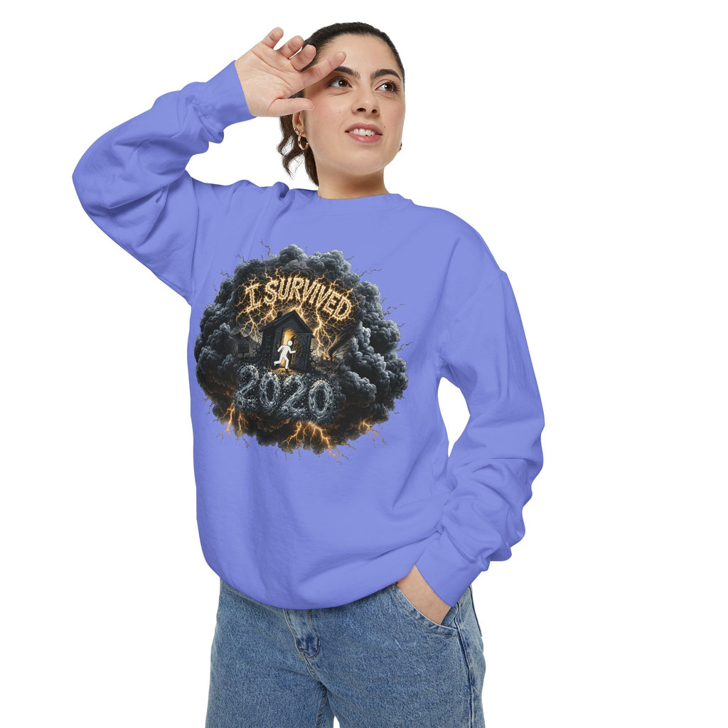 I Survived 2020 — Director's Cut Original Design Teaser Sweatshirt | Season 1 Premiere Drop Unisex Garment-Dyed Sweatshirt