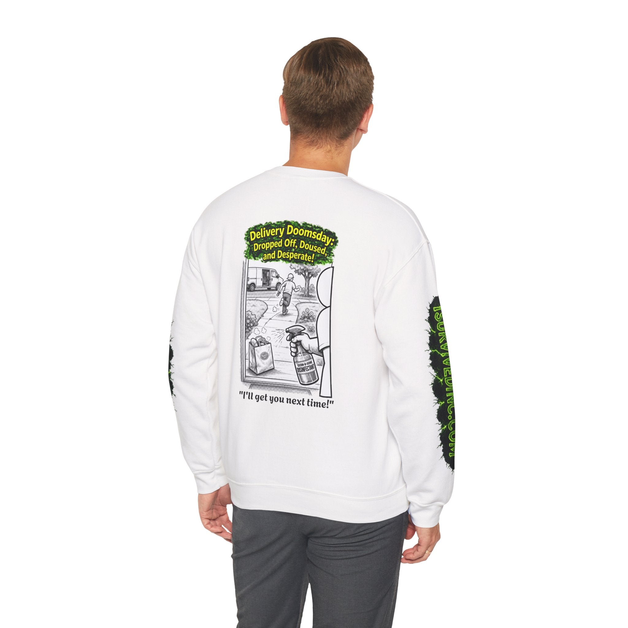 I Survived 2020 — PANDEMIC S1:E5: "Delivery Doomsday" Unisex Heavy Blend™ Crewneck Sweatshirt