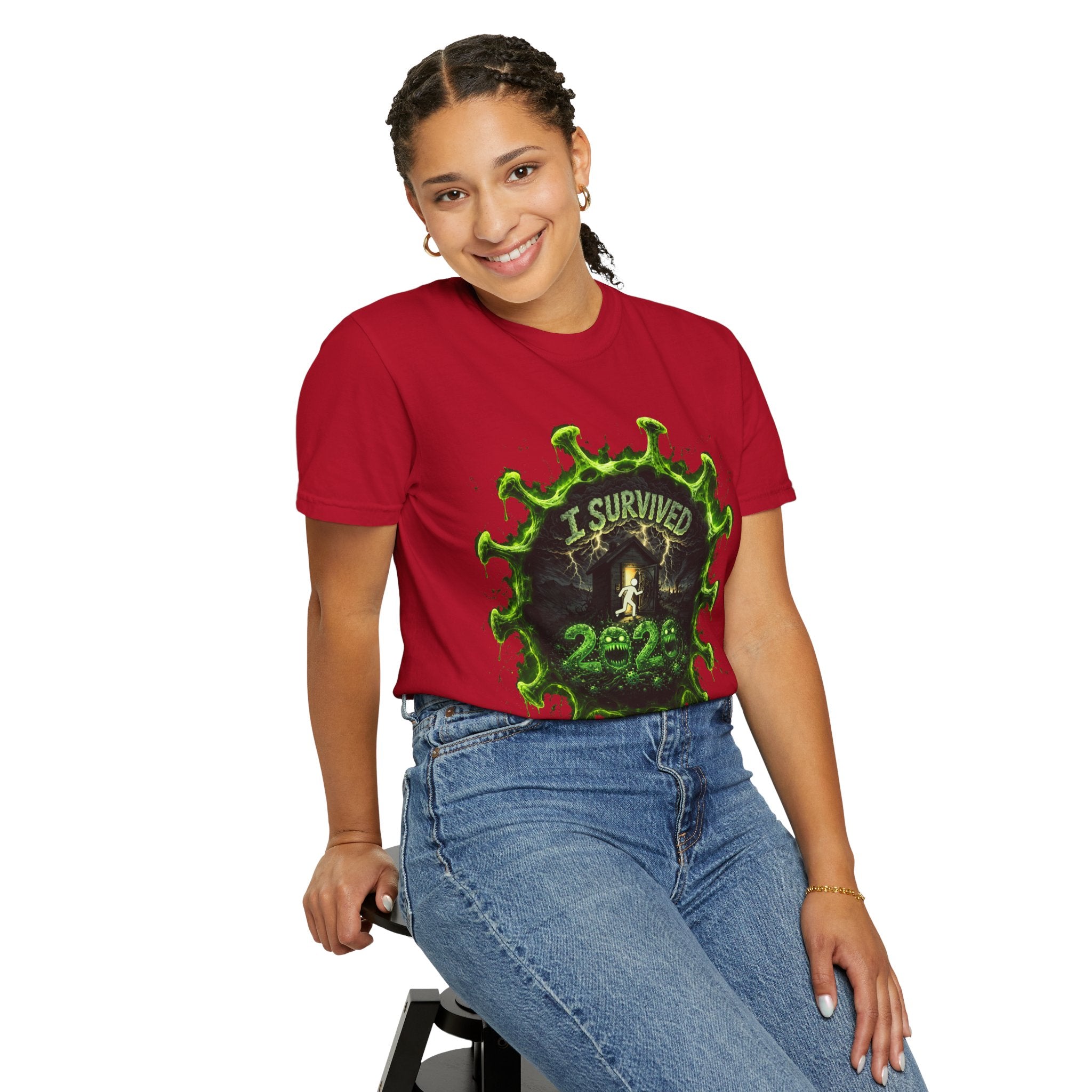 I Survived 2020 — Director's Cut S1:E4 "Mask Madness Mayhem Moment" | Pandemic Edition Unisex Garment-Dyed T-shirt