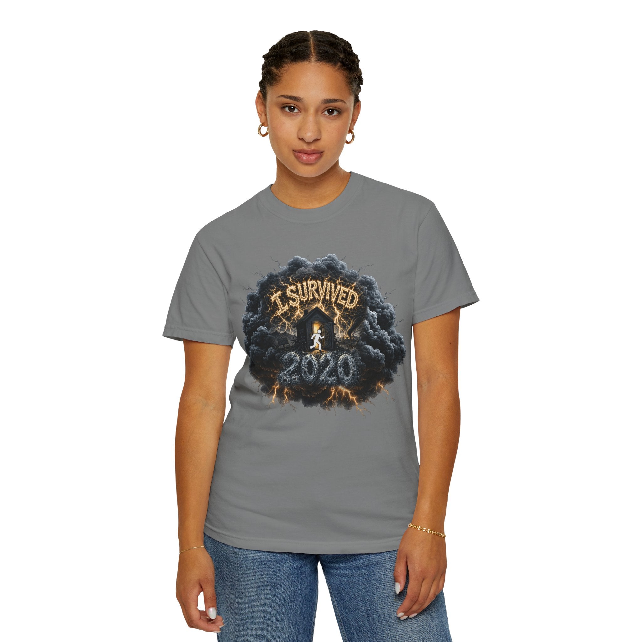 I Survived 2020 — Original Design Teaser Tee | Season 1 Premiere Drop Unisex Garment-Dyed T-shirt