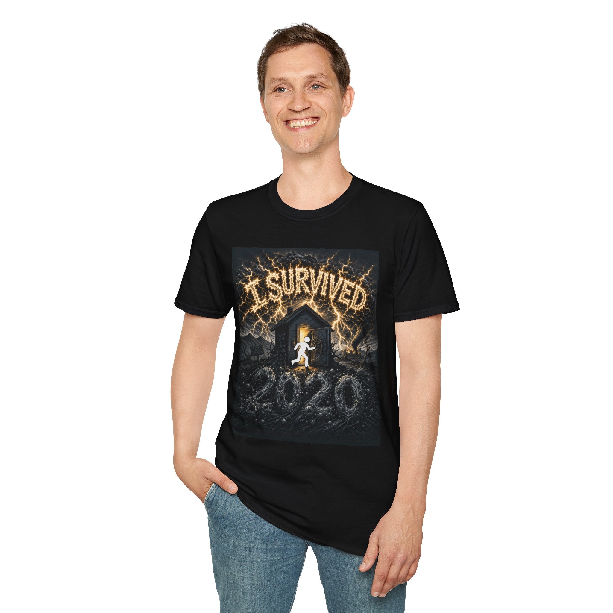 I Survived 2020 — Original Design Teaser Tee | Season 1 Premiere Drop Unisex Softstyle T-Shirt