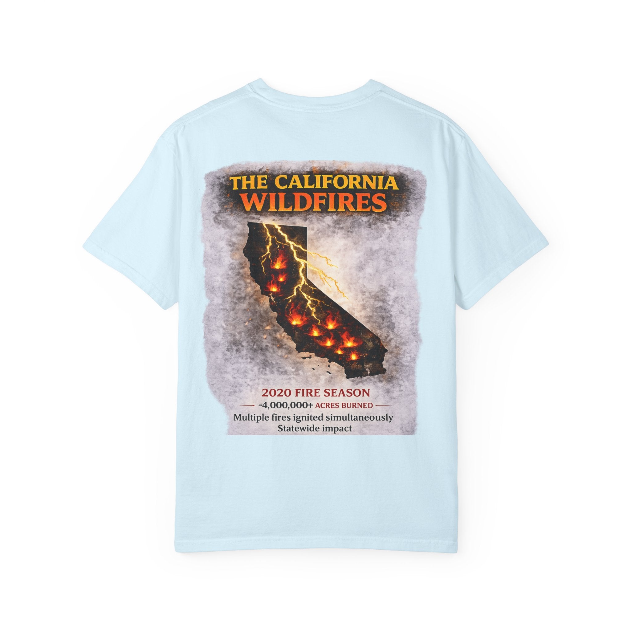 I Survived 2020 — Director's Cut S2:E3 "The California Wildfires" | Wildfire Edition Memorial Unisex Garment-Dyed T-shirt