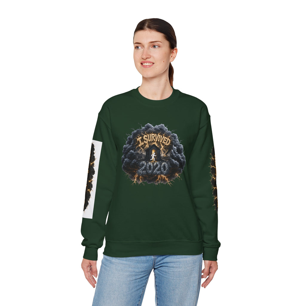I Survived 2020 — Director's Cut Original Design Teaser Tee | Season 1 Premiere Drop Unisex Heavy Blend™ Crewneck Sweatshirt
